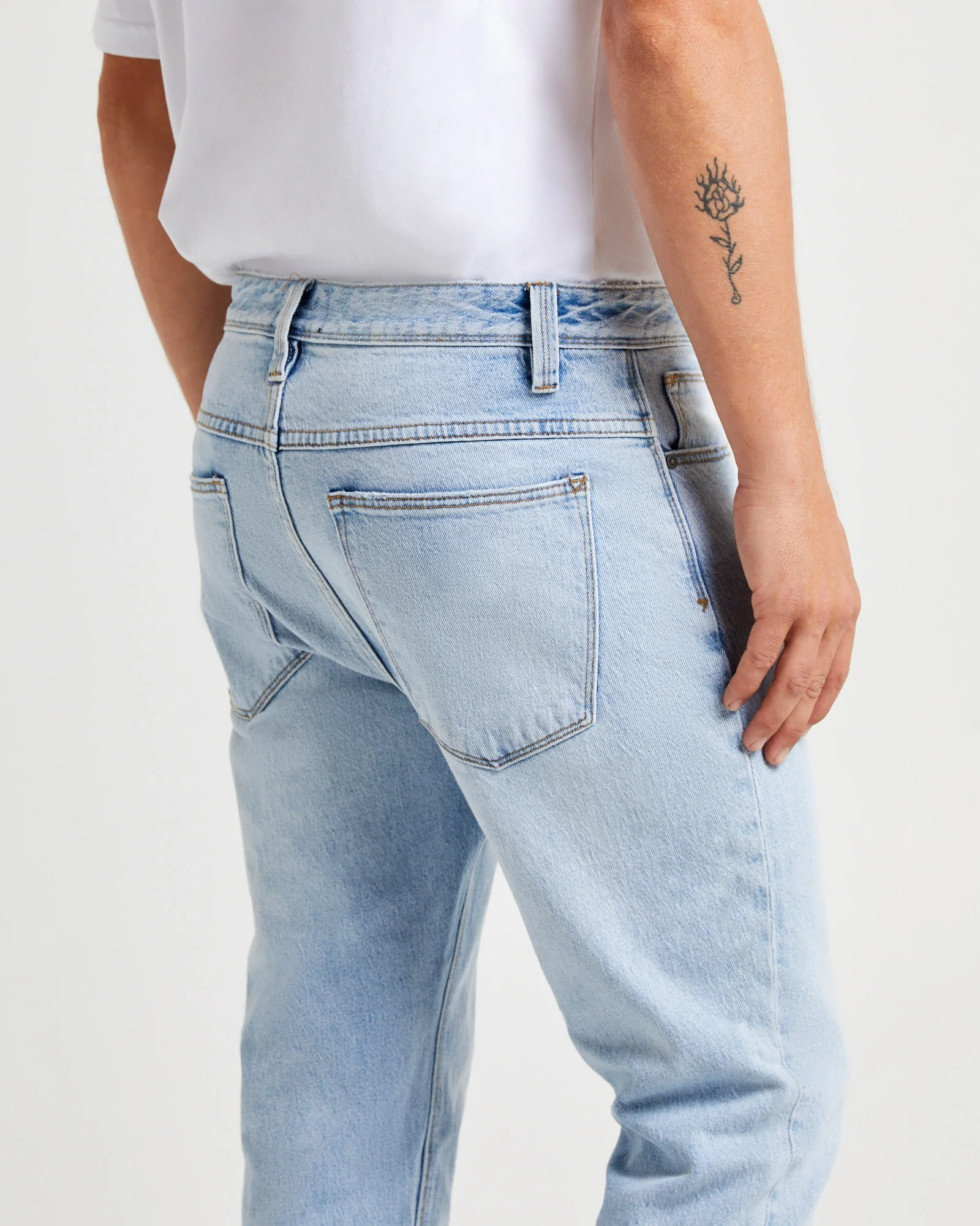 Chopped Straight Denim Jeans - Image 6