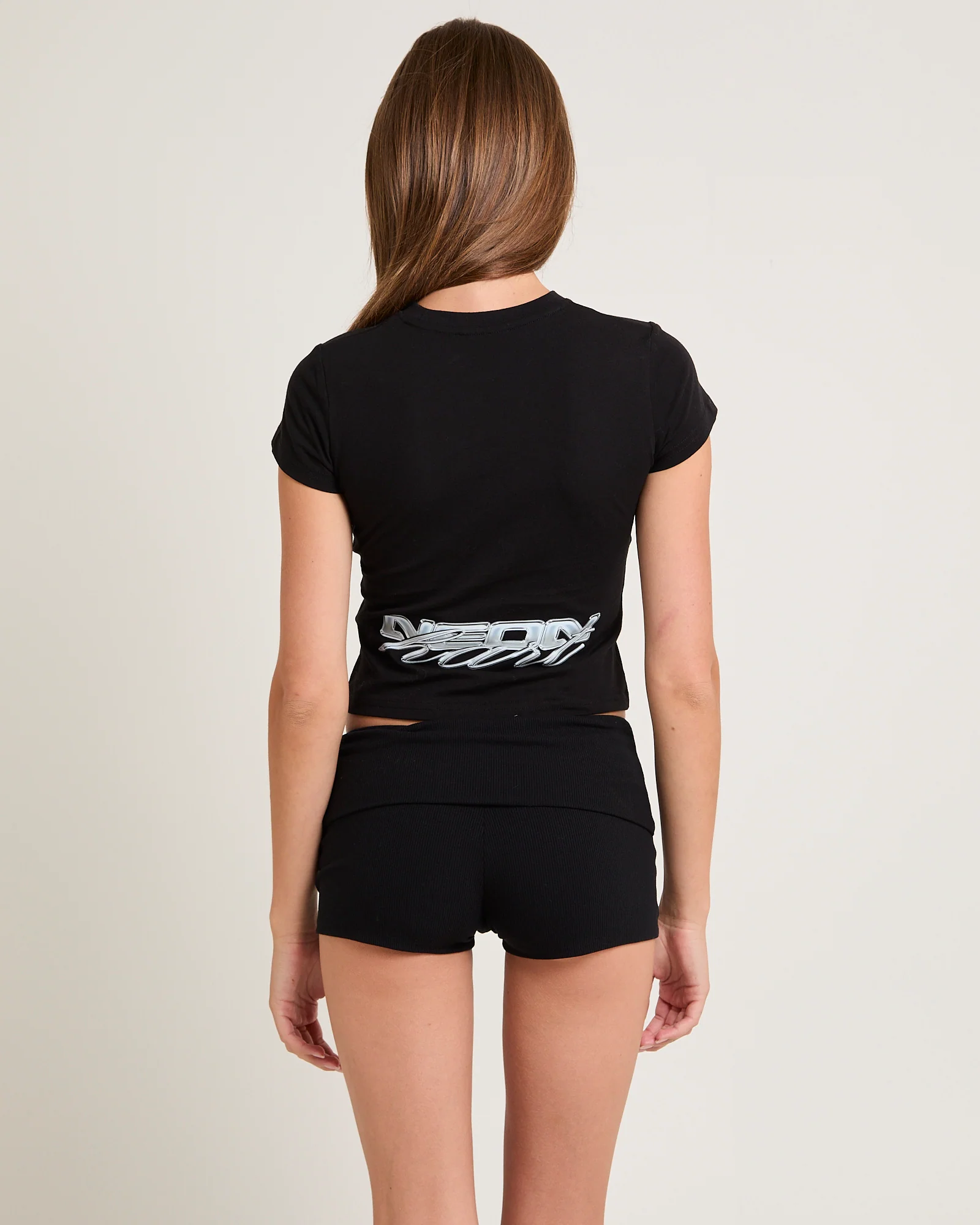 Chrome Cursive T-Shirt Black - Image 2