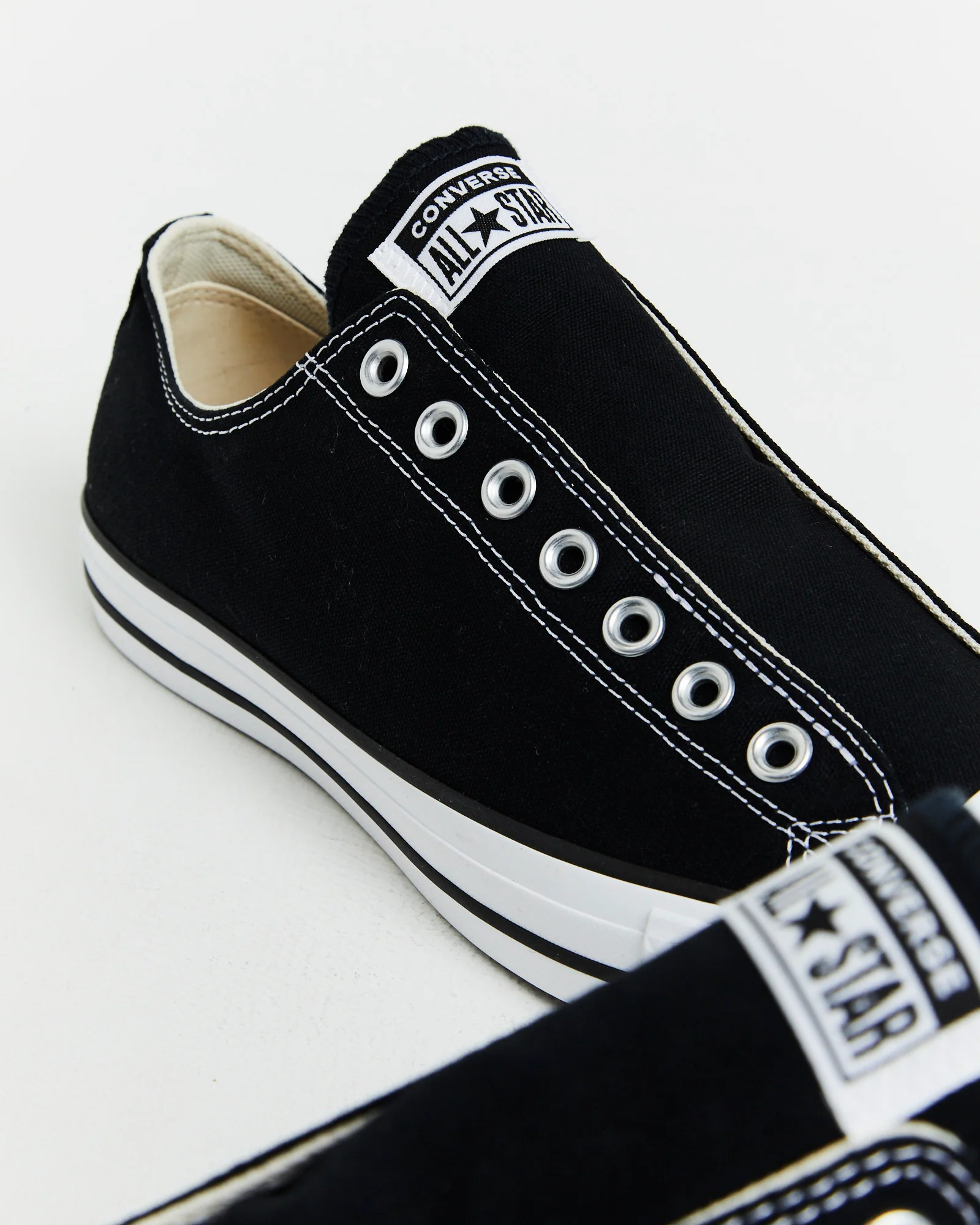 Chuck Taylor All Star Slip On Sneakers In Black/White - Image 4