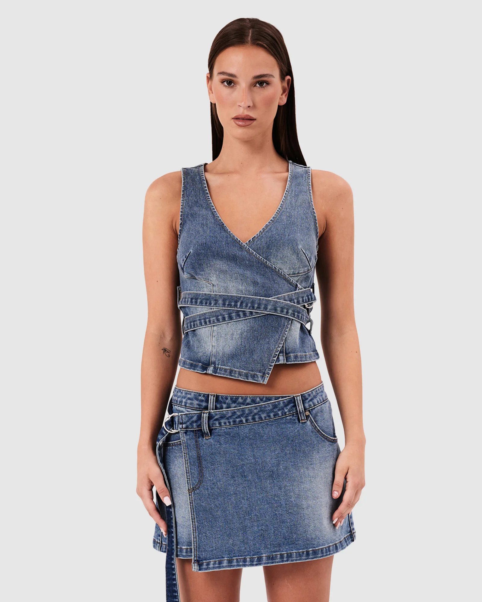 City Wrap Denim Top Dalia - Image 3
