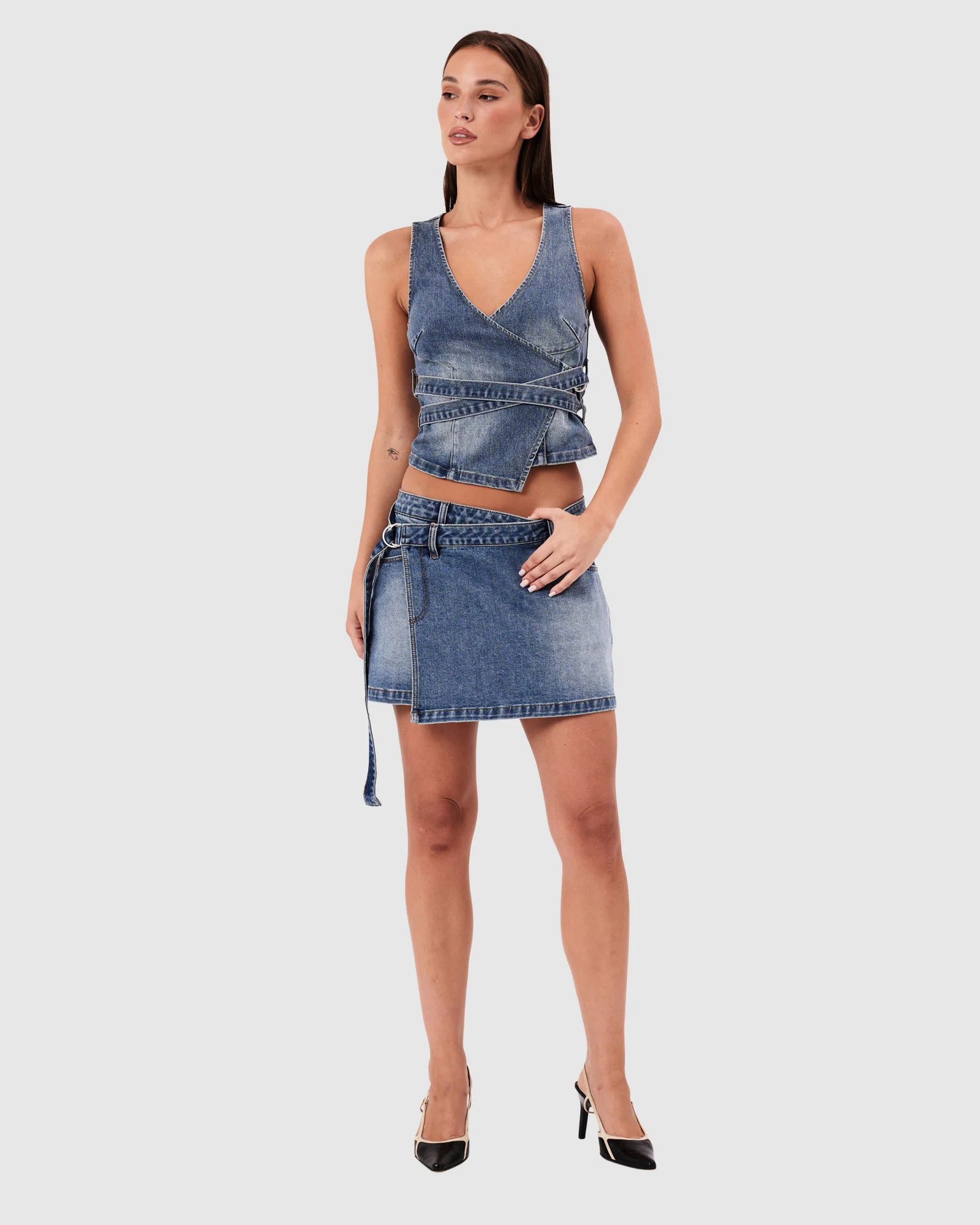 City Wrap Denim Top Dalia - Image 5