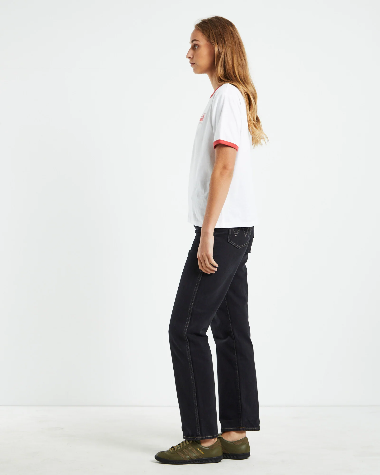 Classic Ringer Short Sleeve T-Shirt White/Red - Image 4