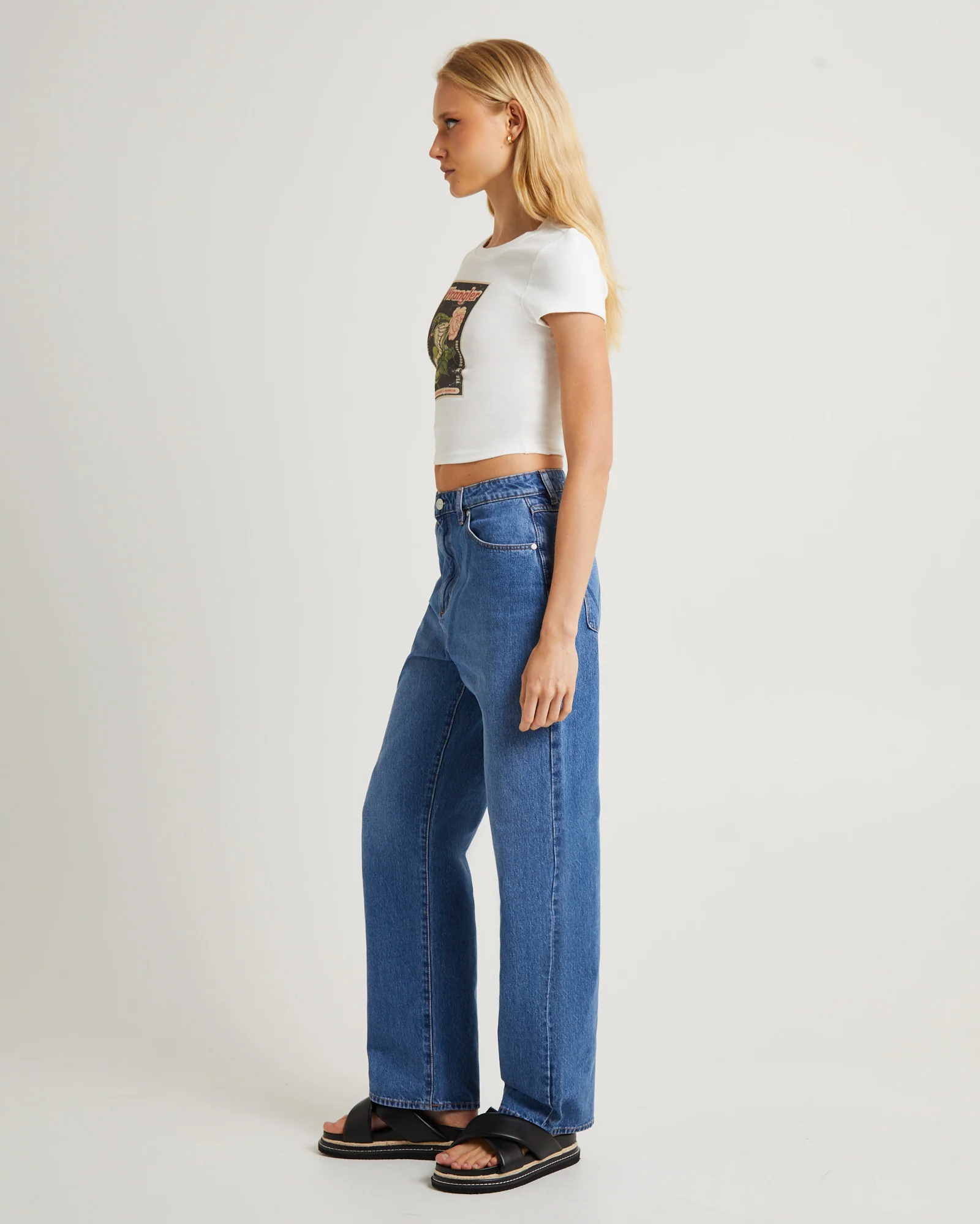 Cobra Rose Baby Rib Tee Vintage White - Image 4
