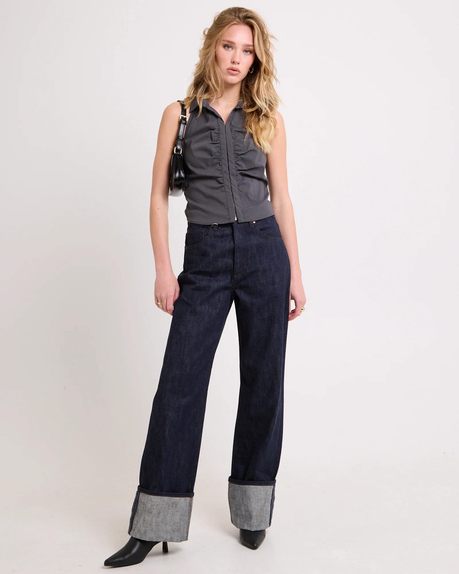 Coco Relaxed Denim Jeans Turn Up