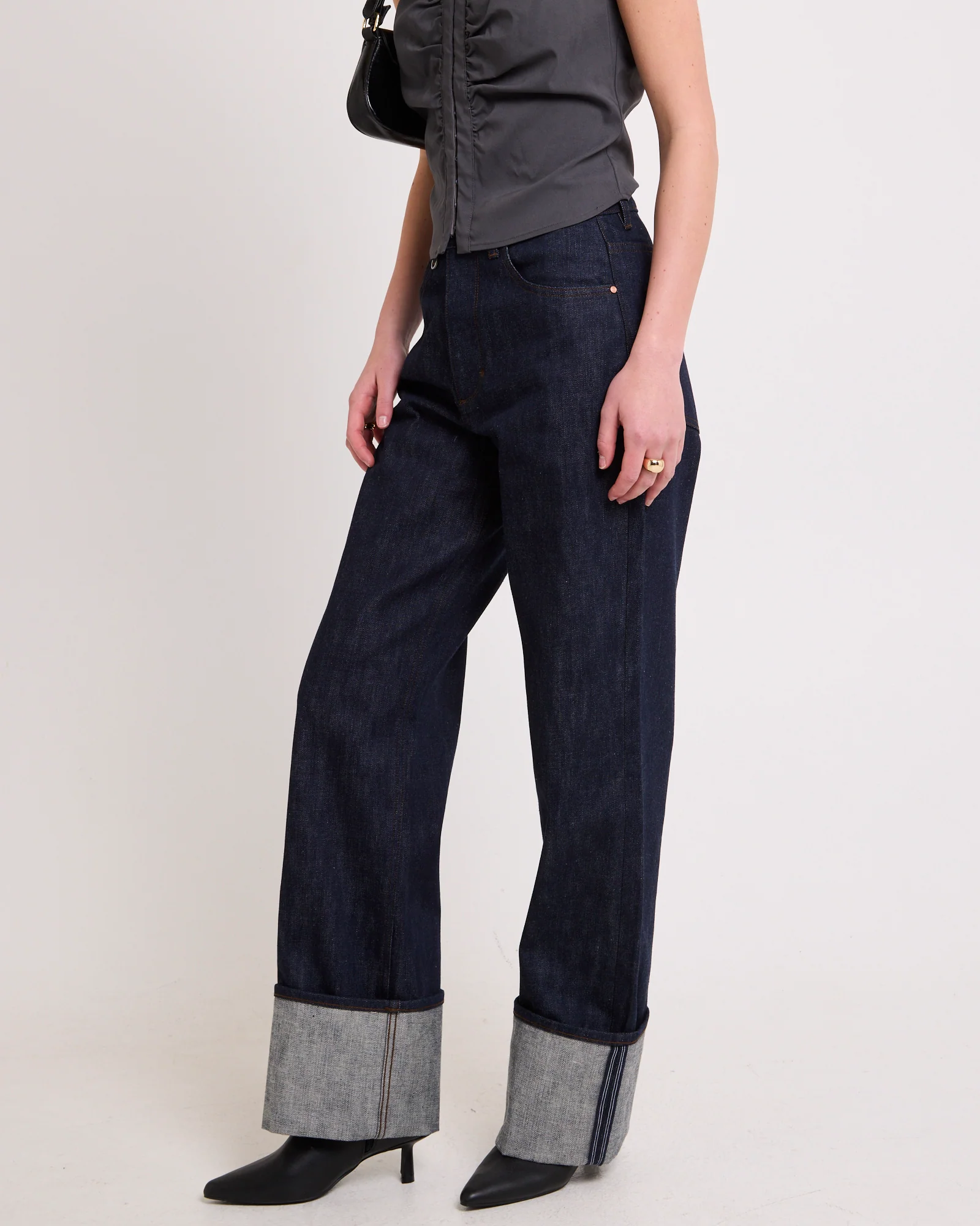 Coco Relaxed Denim Jeans Turn Up - Image 3