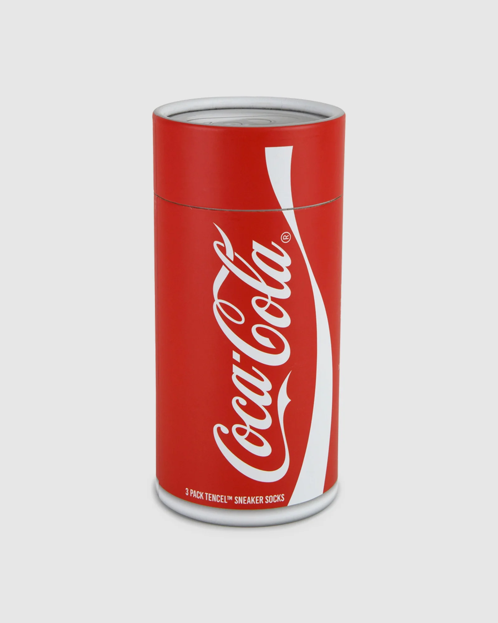 Coke Retro Sneaker Socks 3 Pack Gift Can