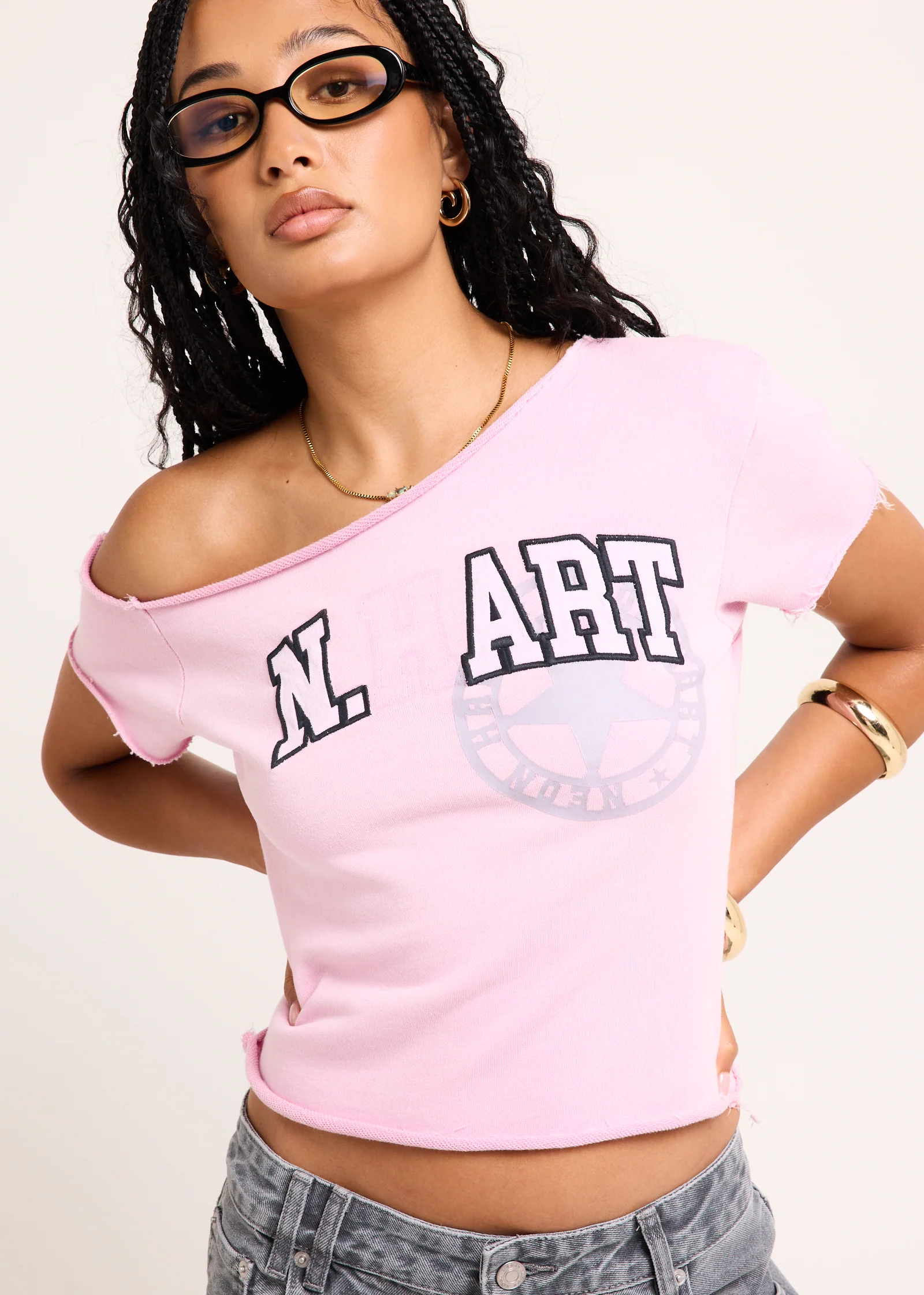 College One Shoulder Top - Image 6
