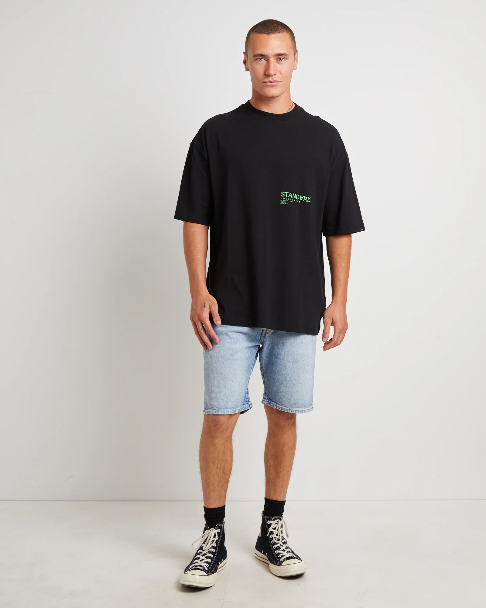 Copyright Short Sleeve T-Shirt in Black - Image 3