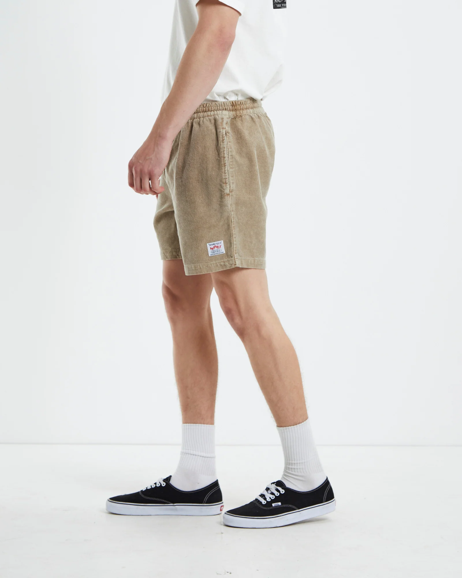 Cord Suspended Particle Shorts Tan - Image 4