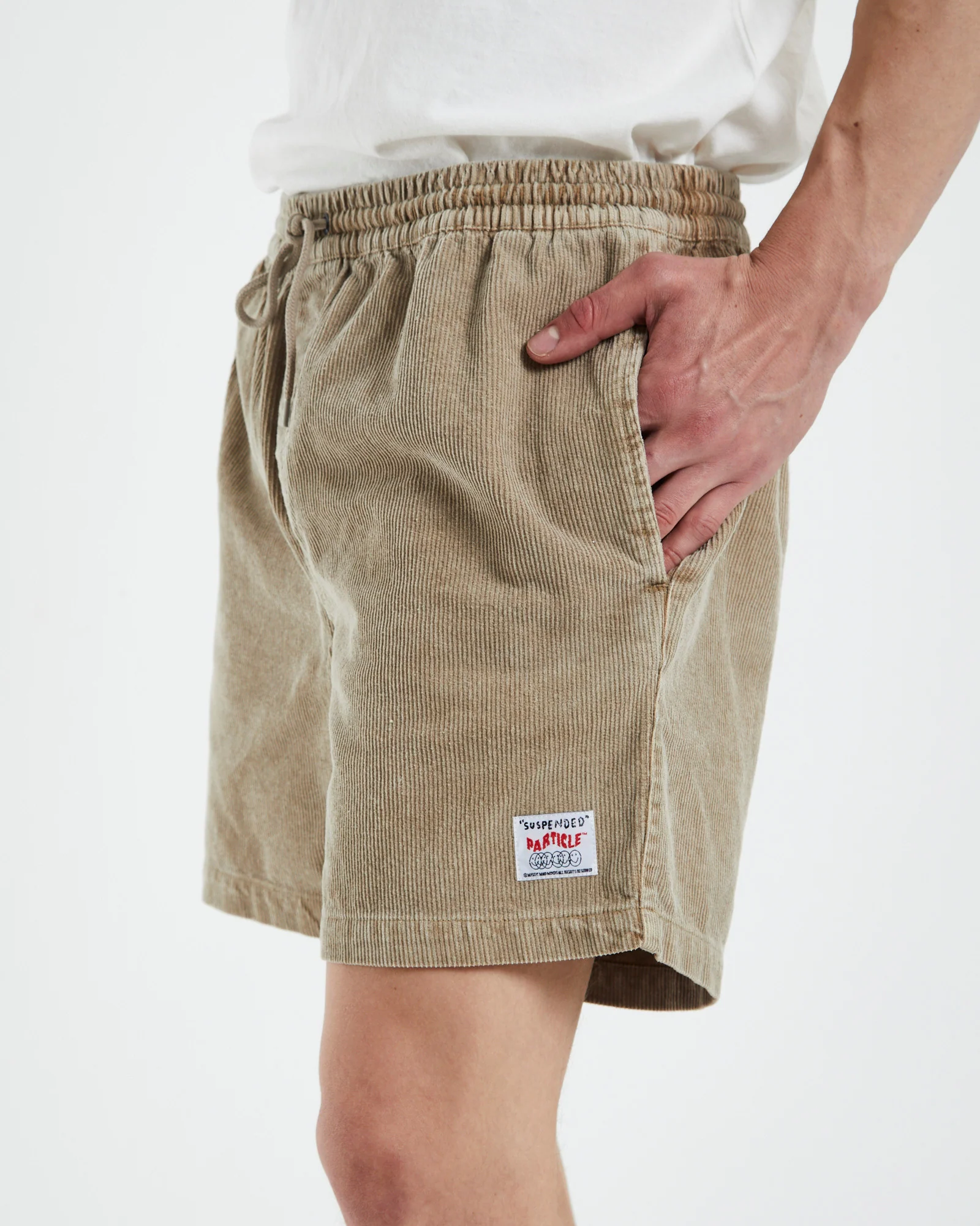 Cord Suspended Particle Shorts Tan - Image 6
