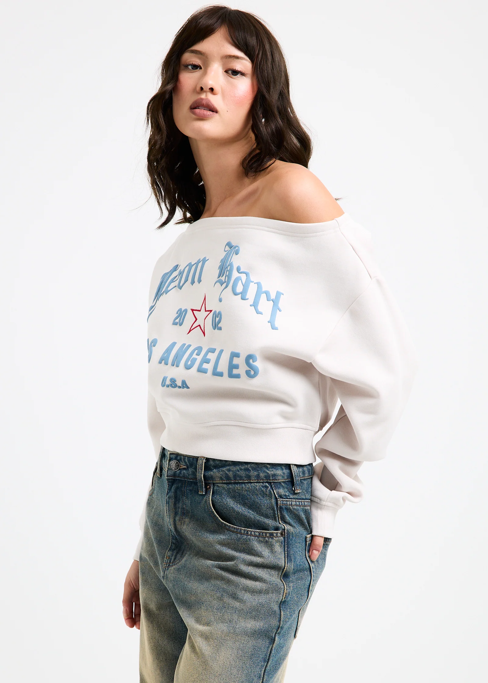 Corsica Off Shoulder Long Sleeve Top - Image 4