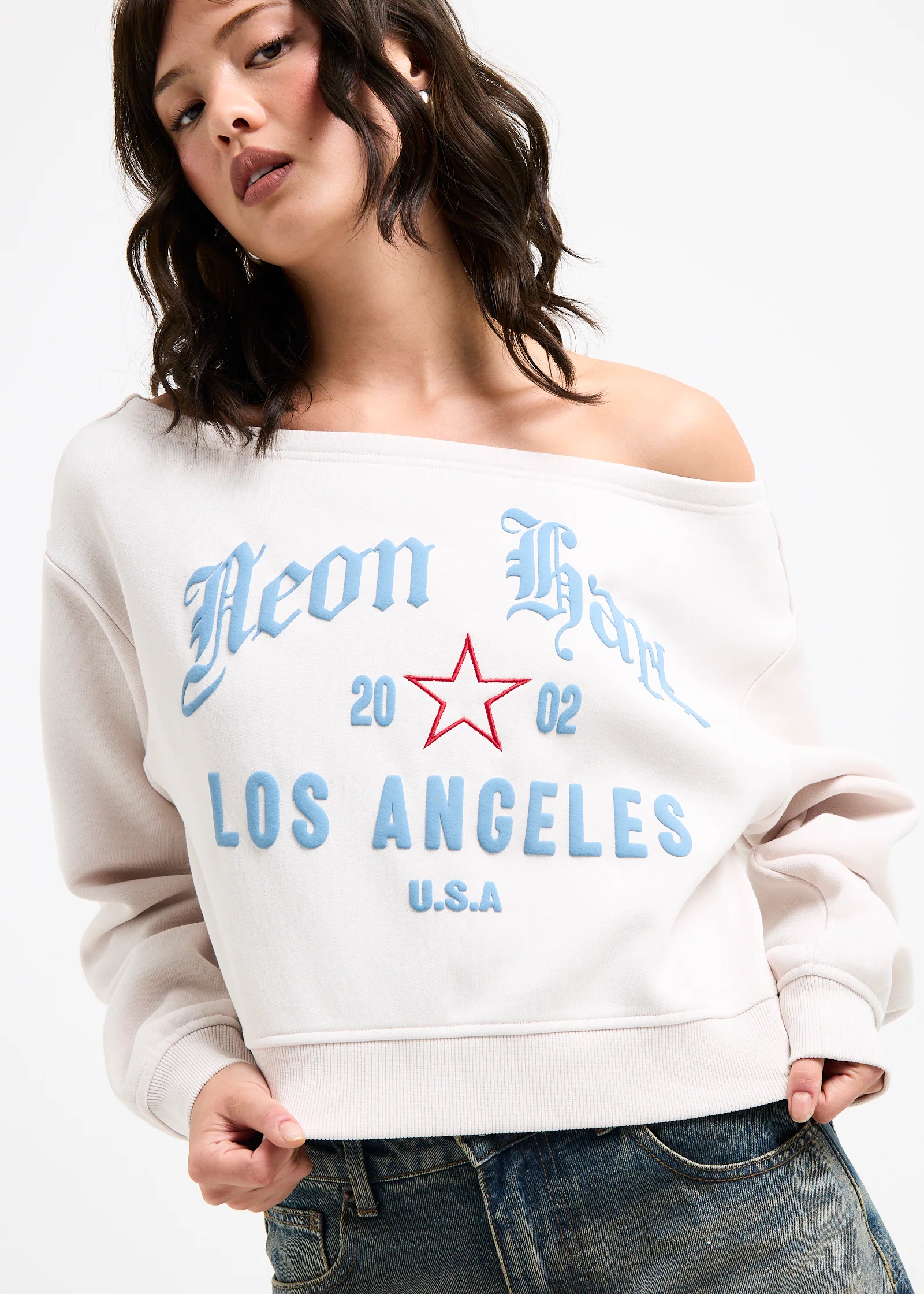 Corsica Off Shoulder Long Sleeve Top - Image 5