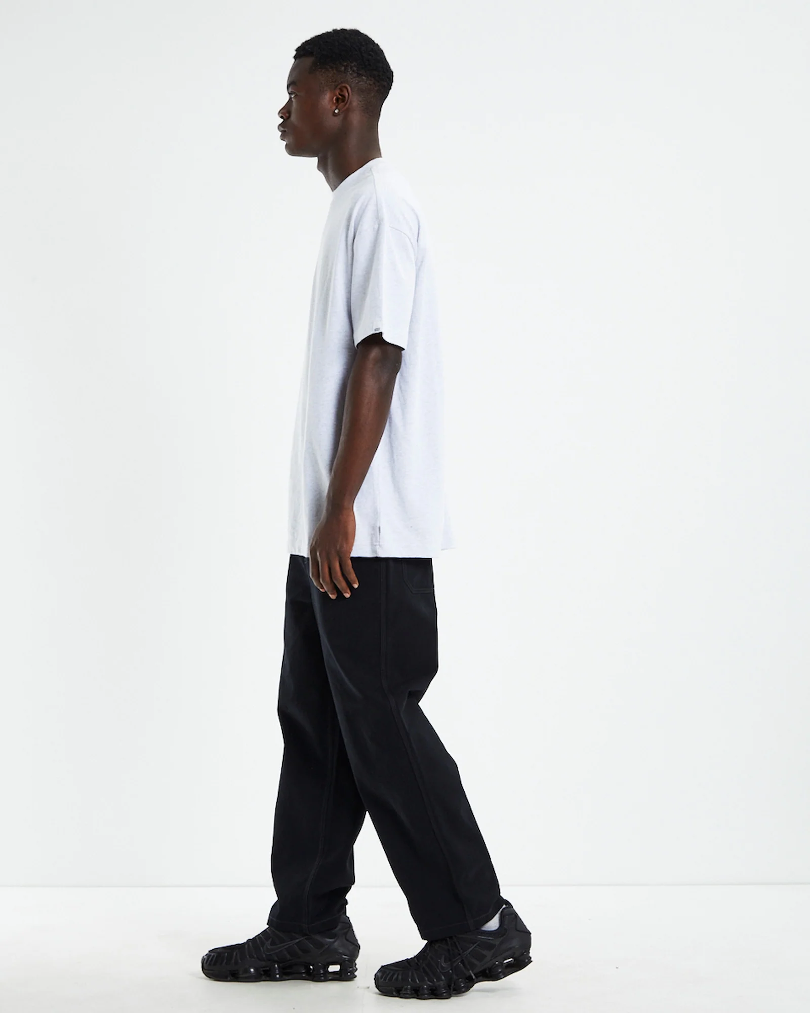 Court Short Sleeve T-Shirt Frost Marle Grey - Image 4