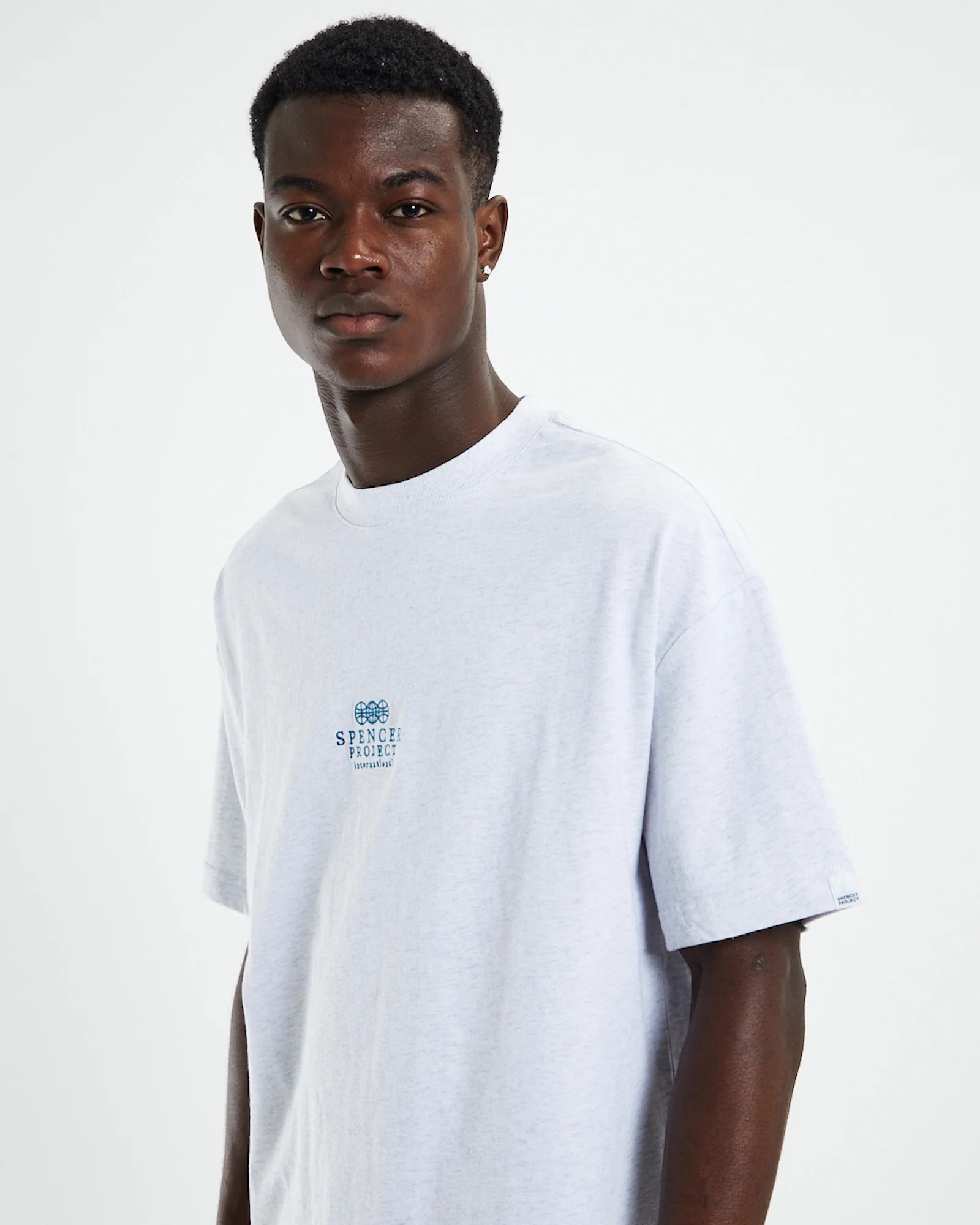 Court Short Sleeve T-Shirt Frost Marle Grey - Image 5