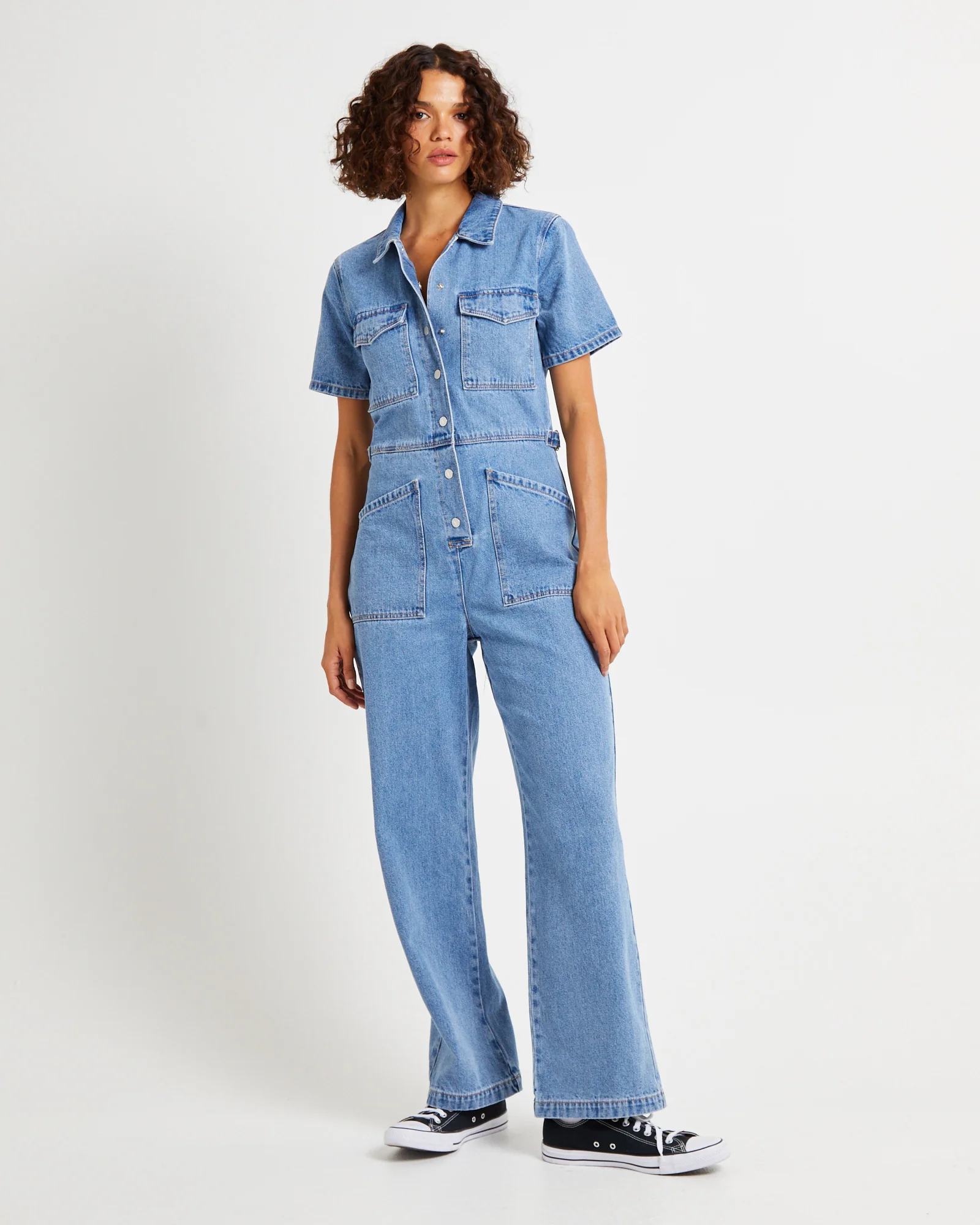 Coverall Ada Denim Jumpsuit Light Vintage - Image 3