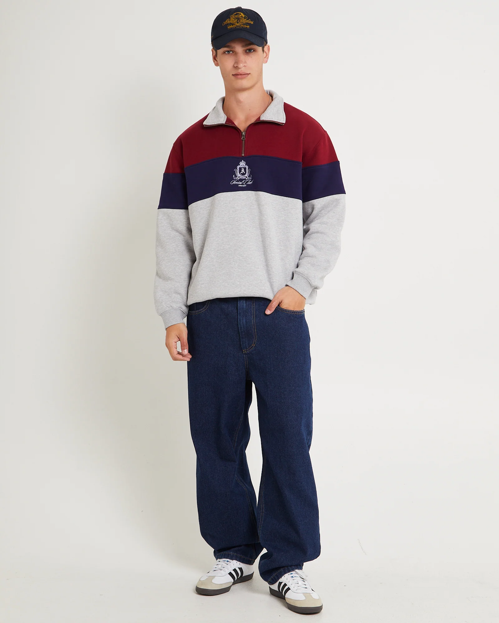 Crest Panel 1/4 Zip Jumper - Image 3