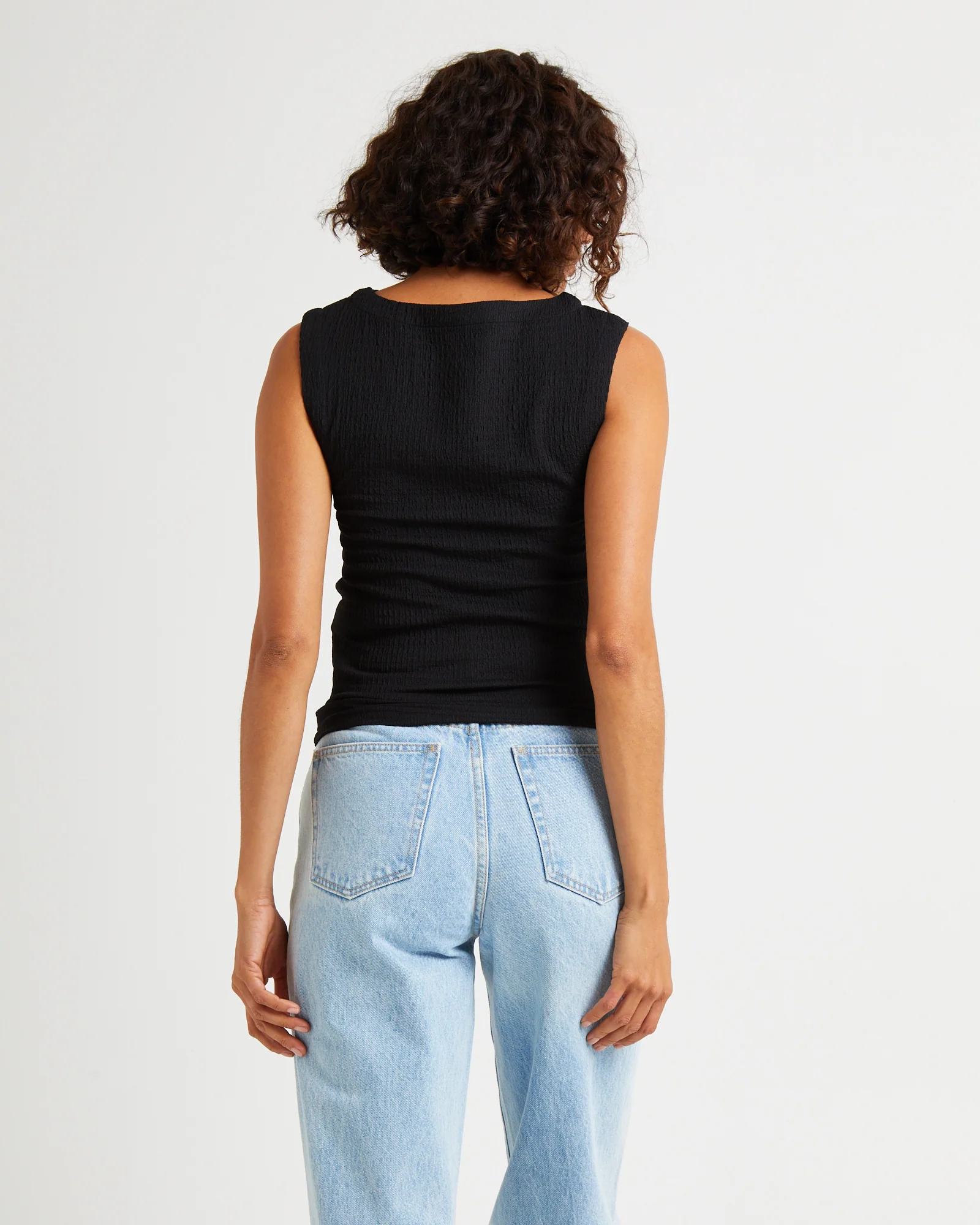 Crinkle 90s Top Black - Image 2