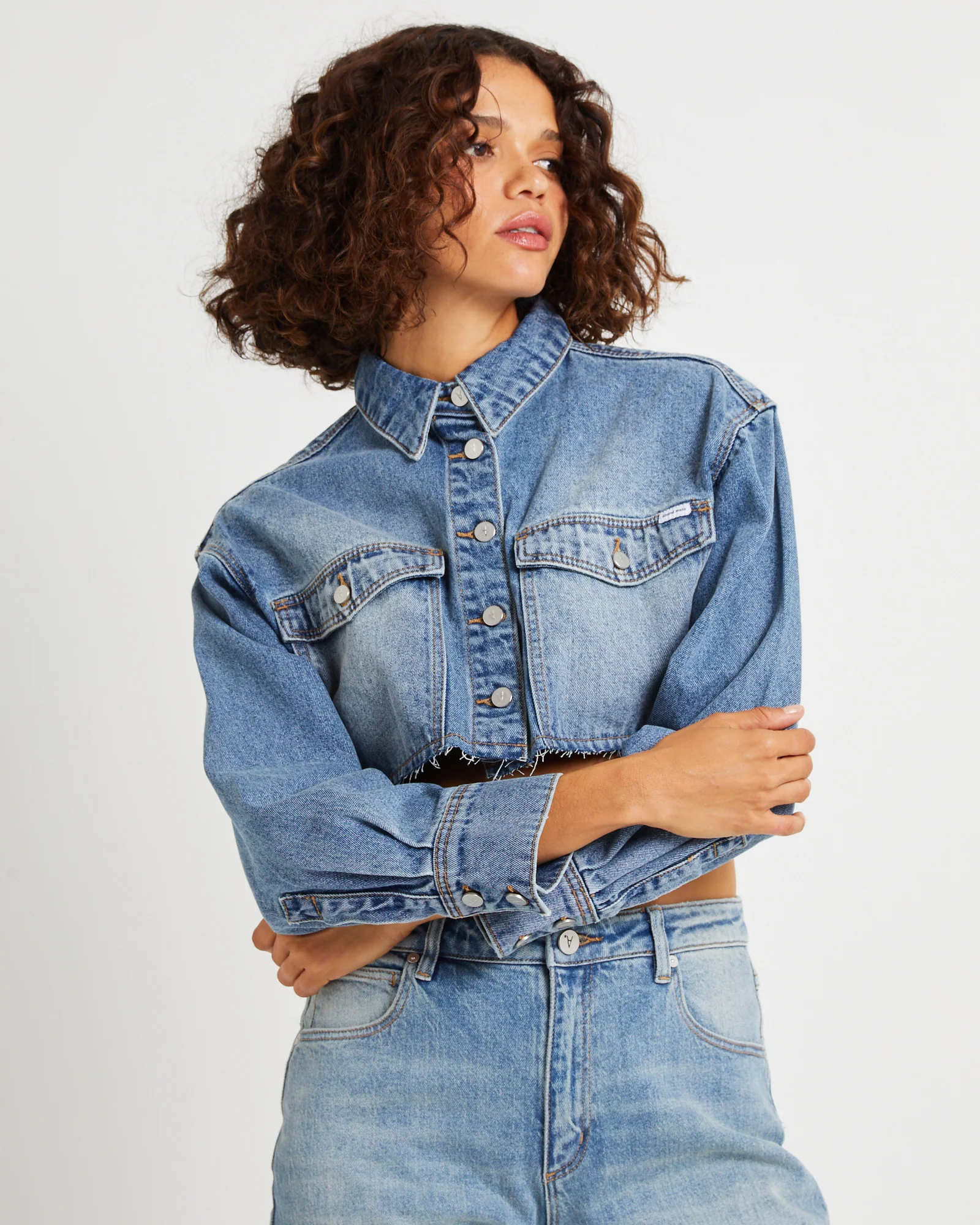 Cropped Denim Shacket Lula - Image 5