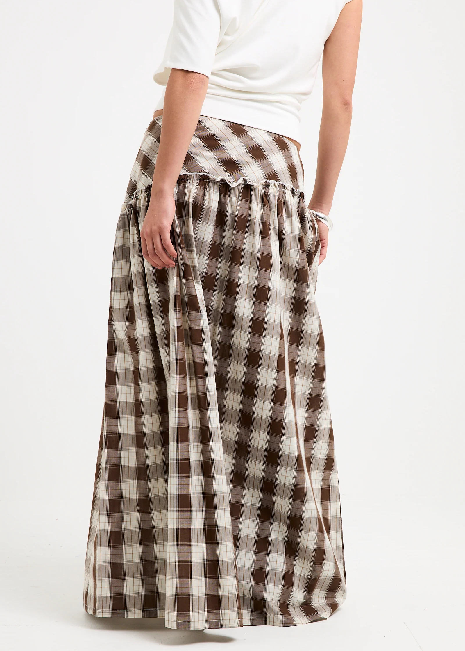 Dakota Gingham Yoke Maxi Skirt - Image 4