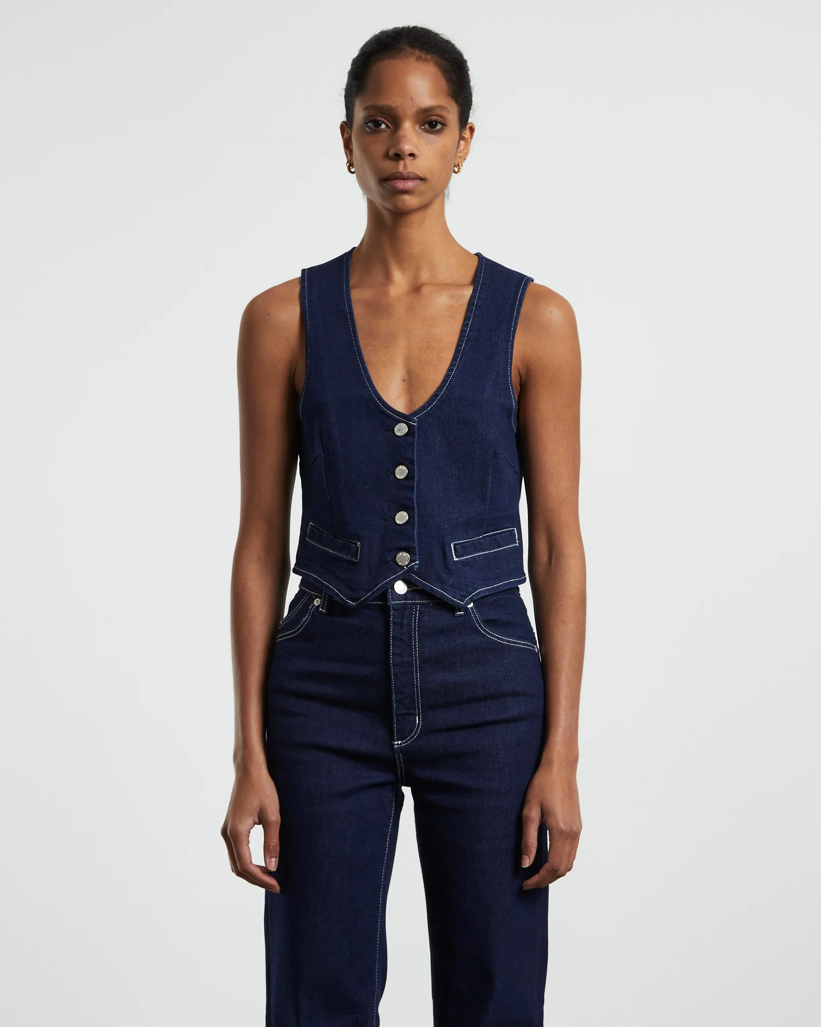 Dallas Denim Vest Dante Organic Blue - Image 5