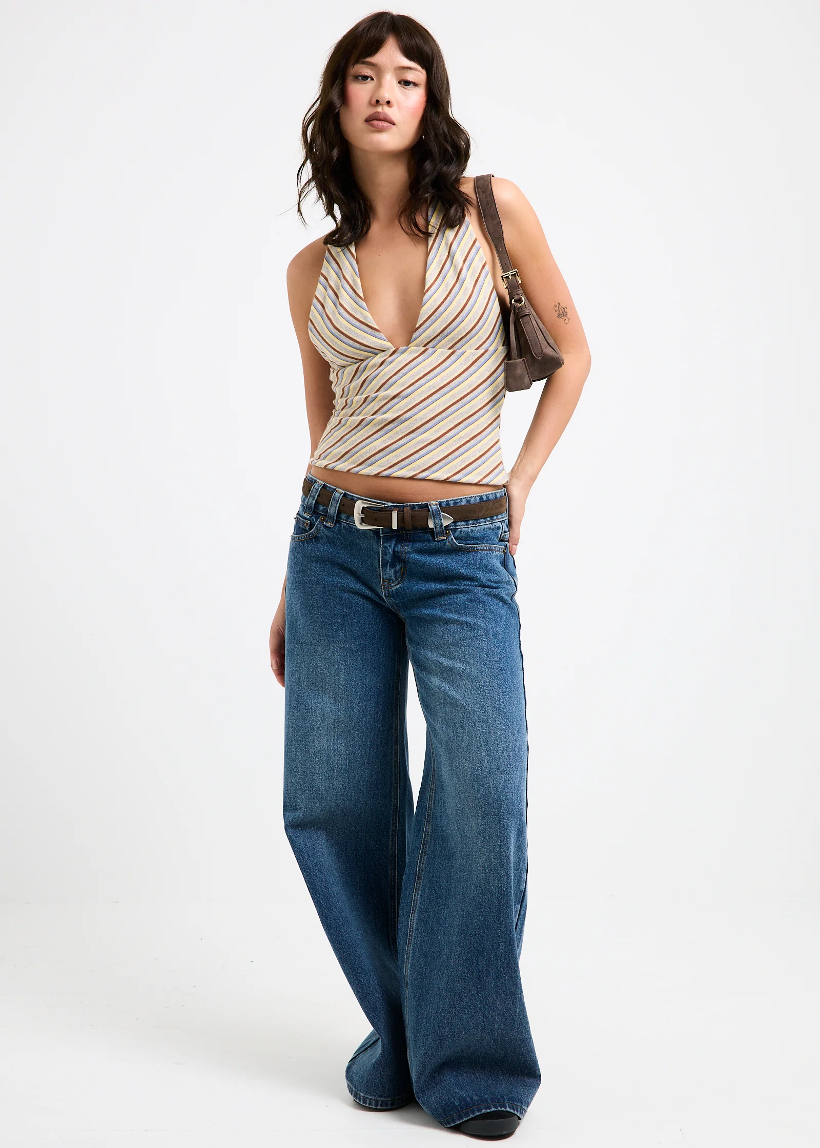 Danni Stripe Halter Top - Image 3