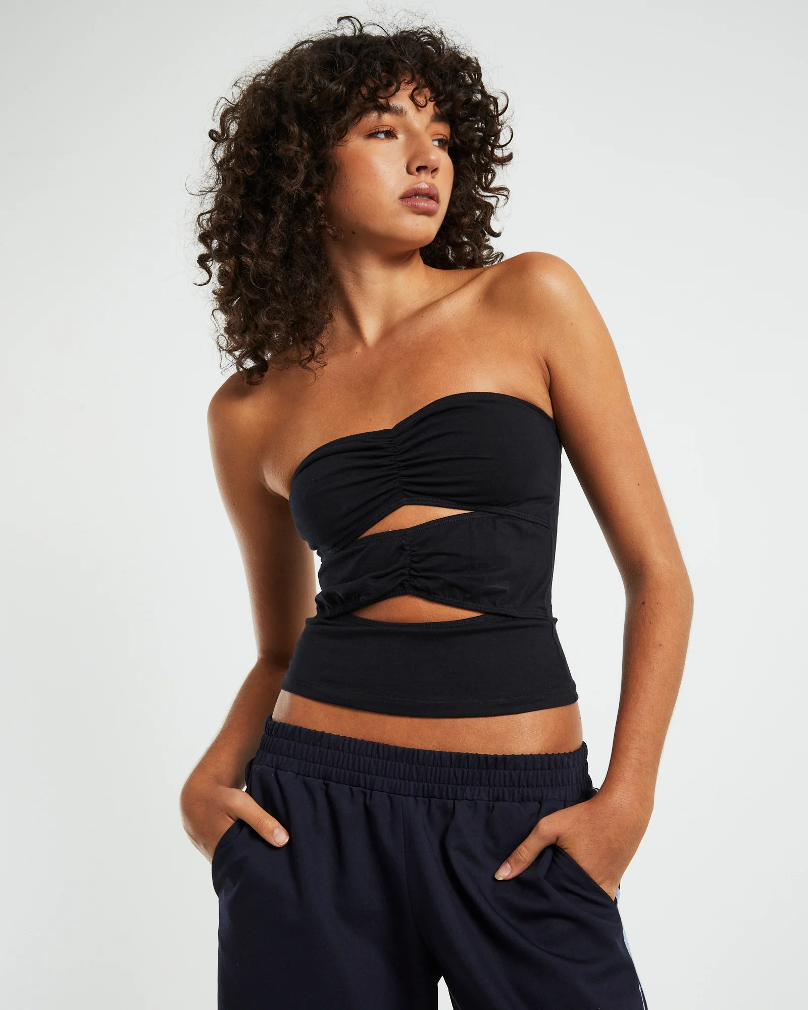 Dayu Crop Top Black