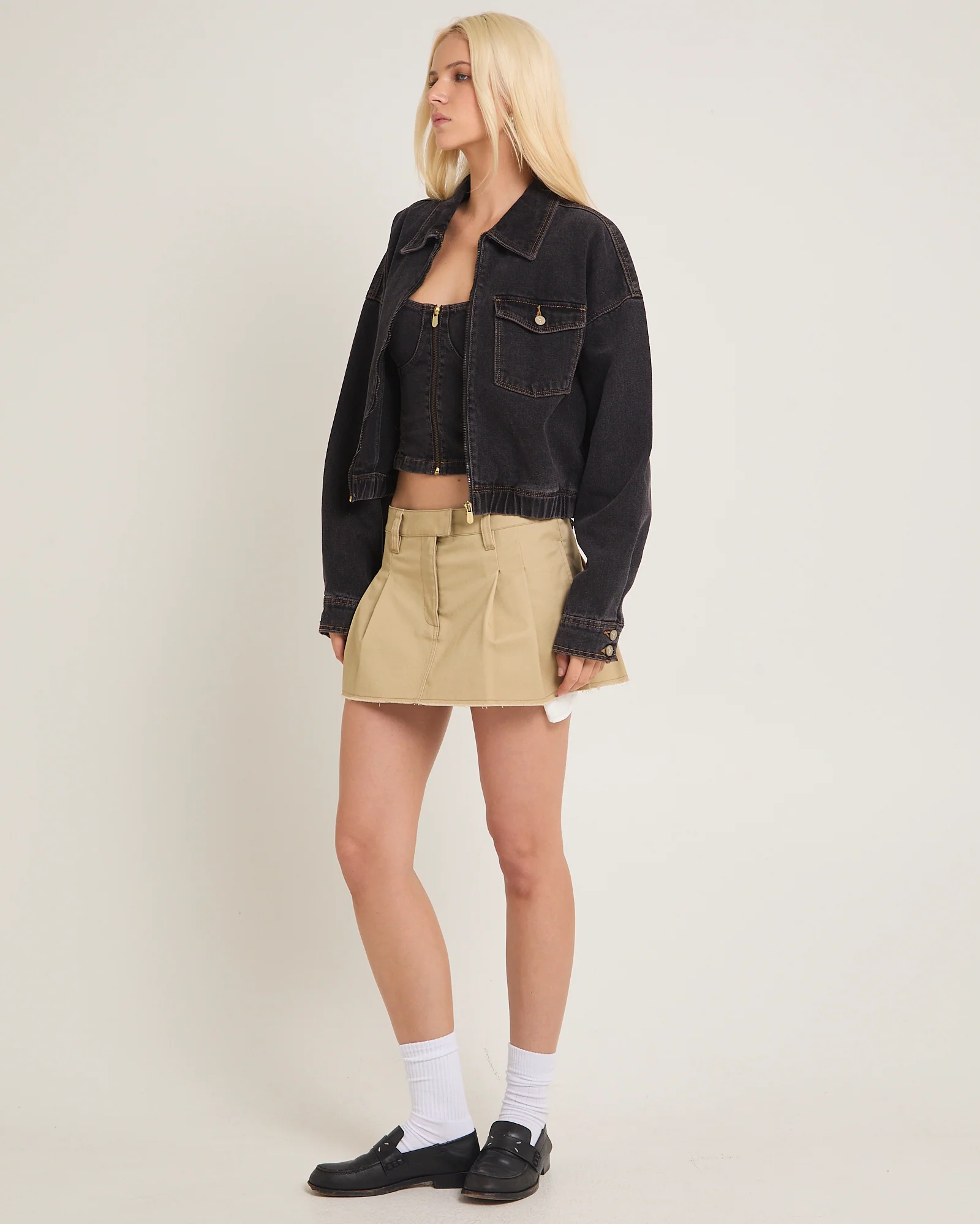 Denim Bomber Jacket Cara - Image 4