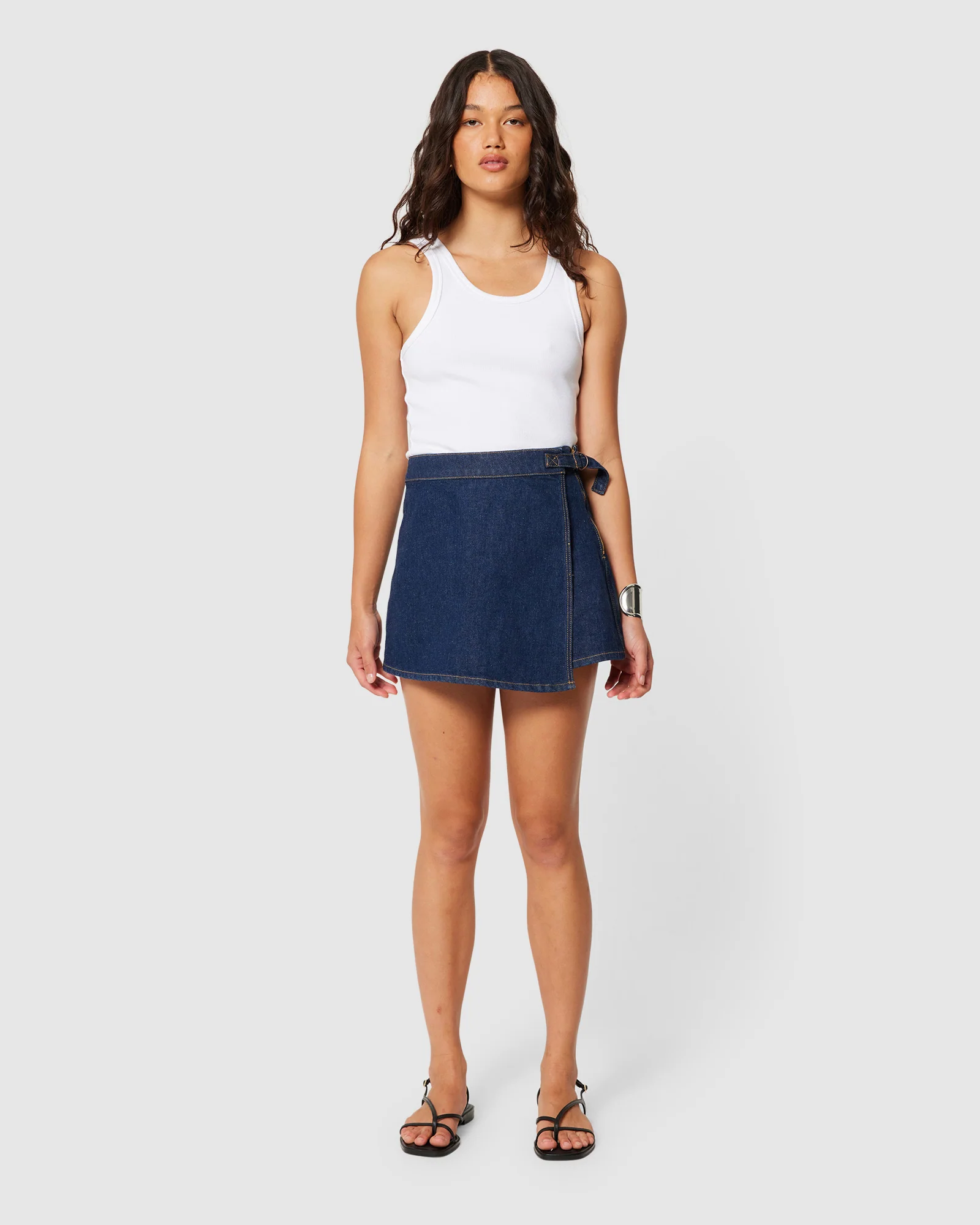 Denim Skort True Rinse