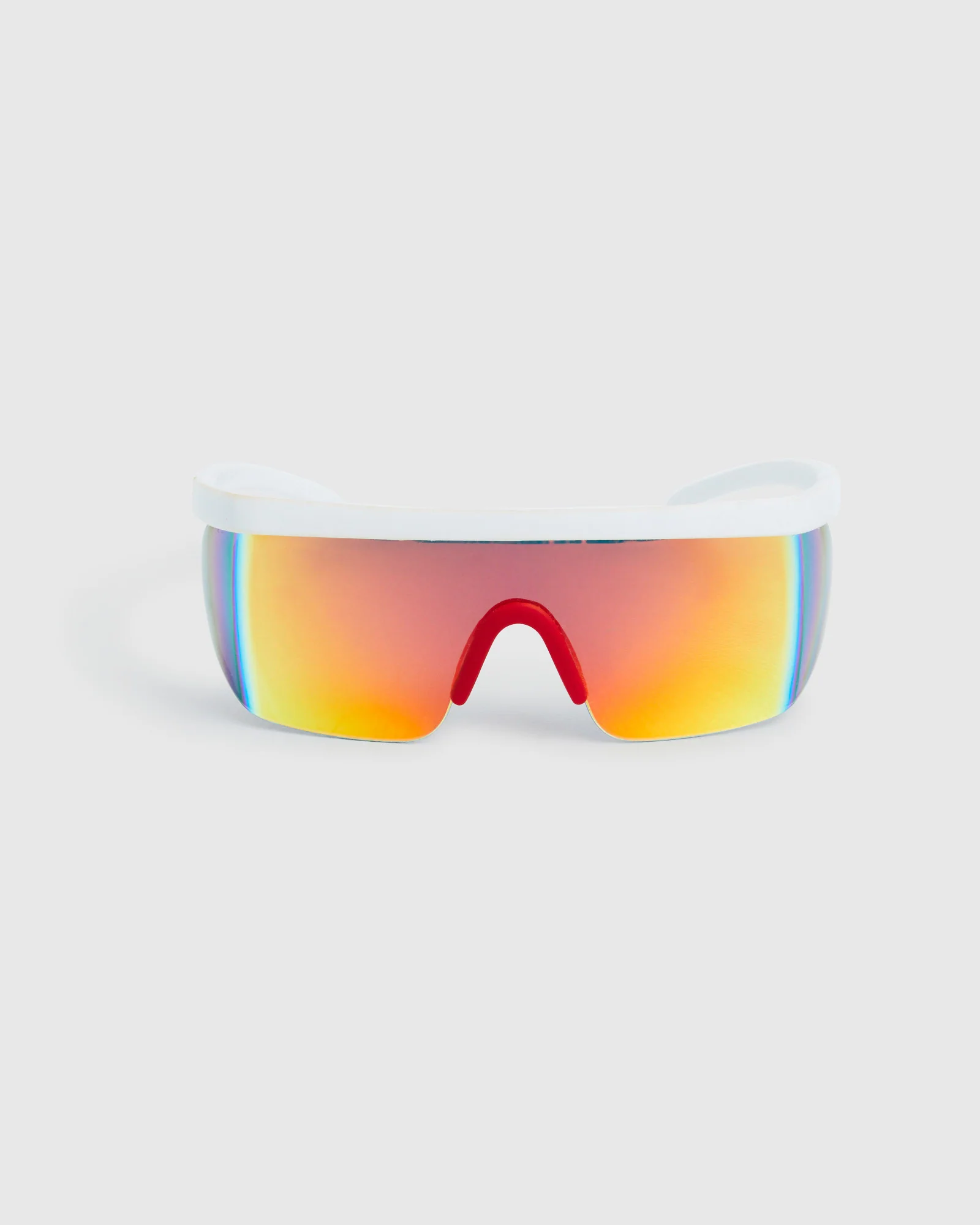 Denver Reflector Shield Sunglasses White