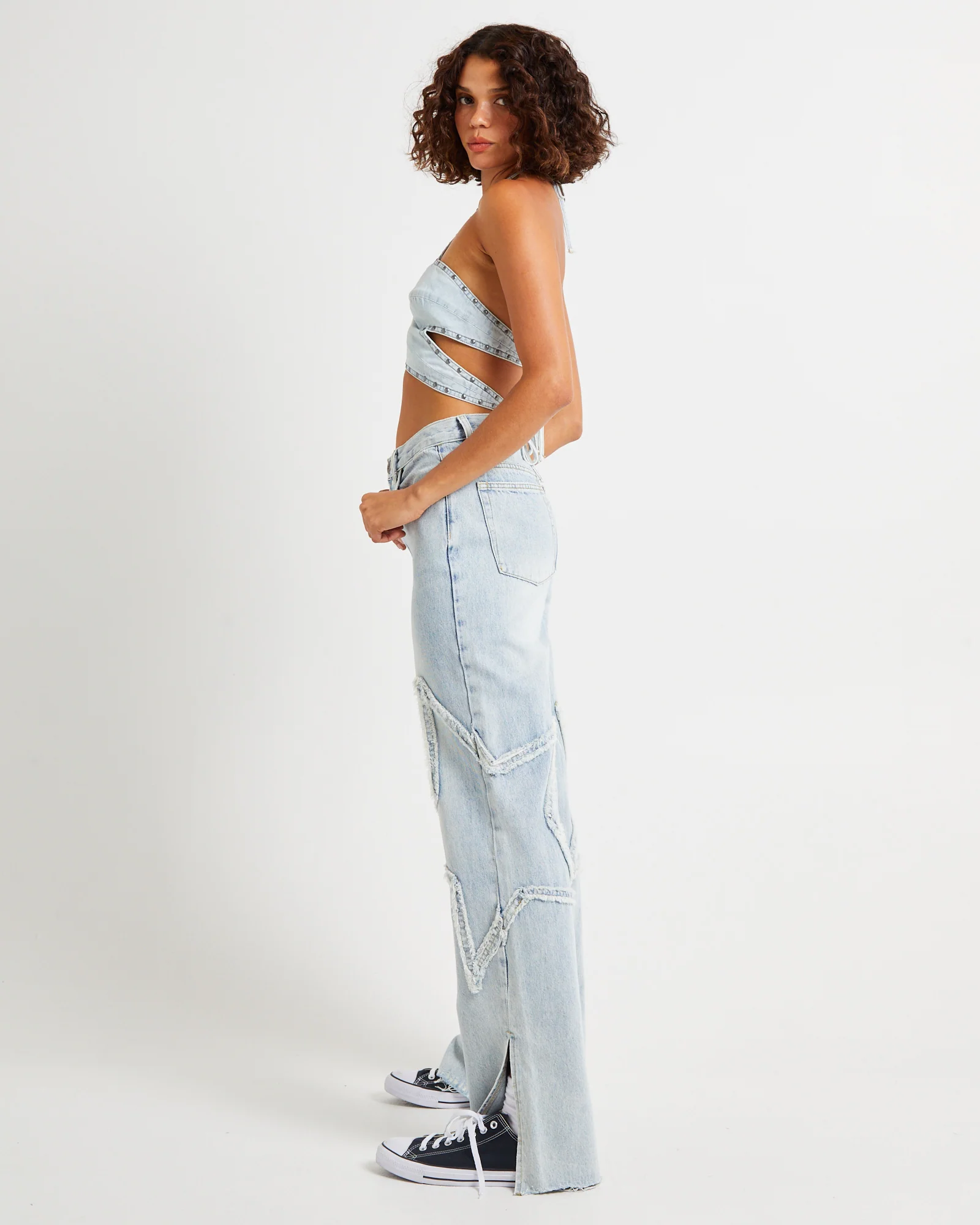 Diamonde Star Denim Top - Image 4