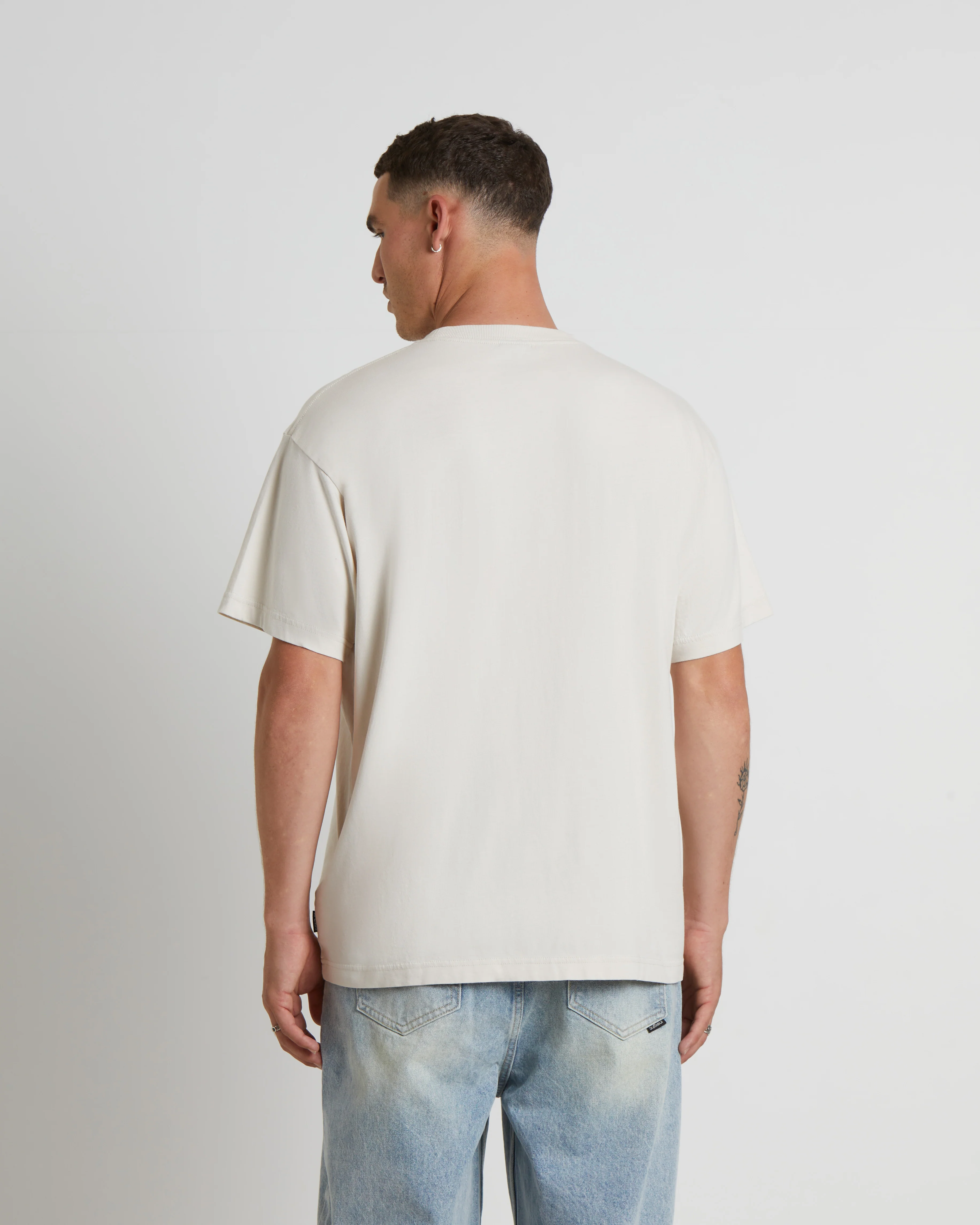 Disguise Regular Fit Short Sleeve T-Shirt in Moonbeam - Image 2