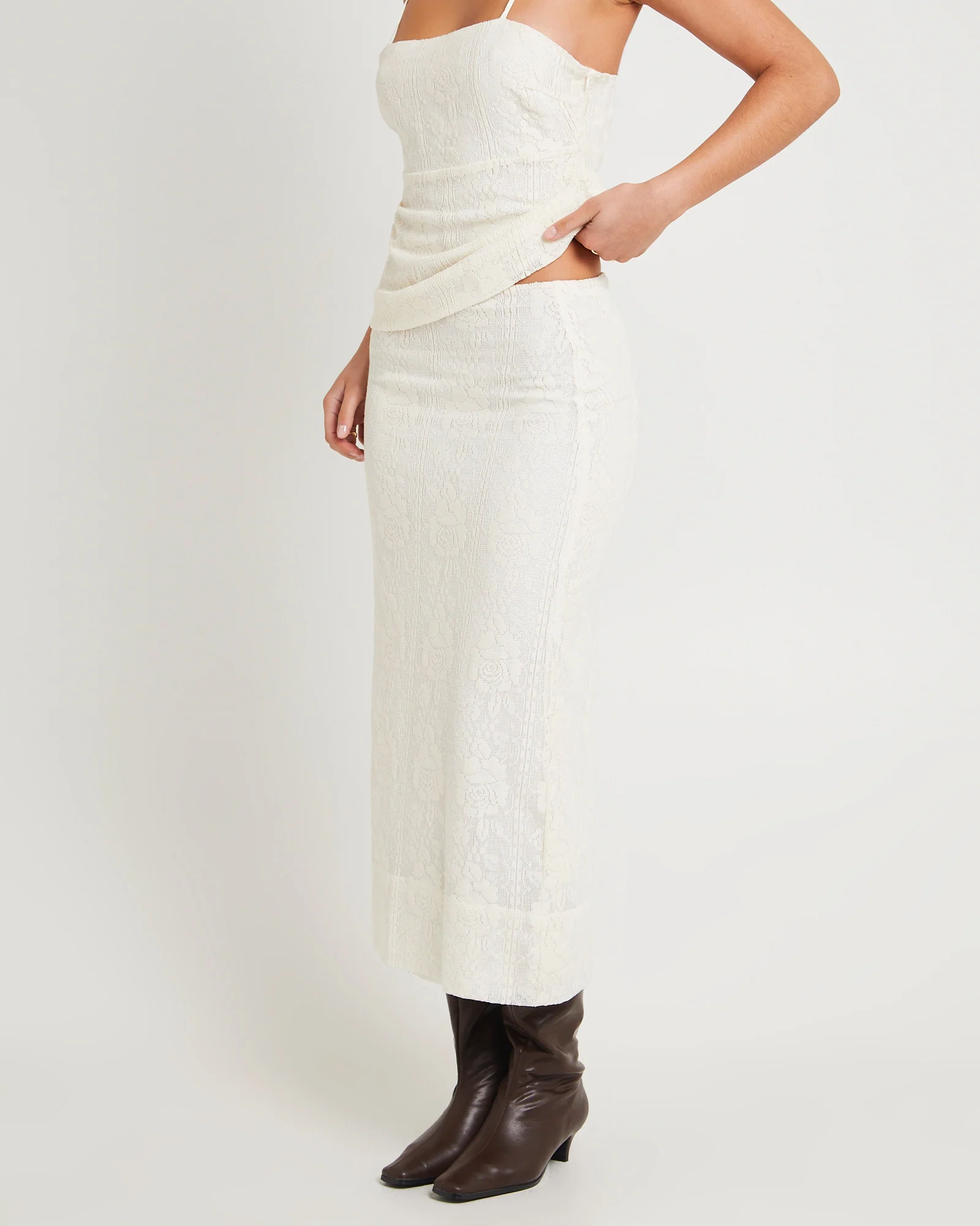 Doiley Lace Midi Skirt - Image 2