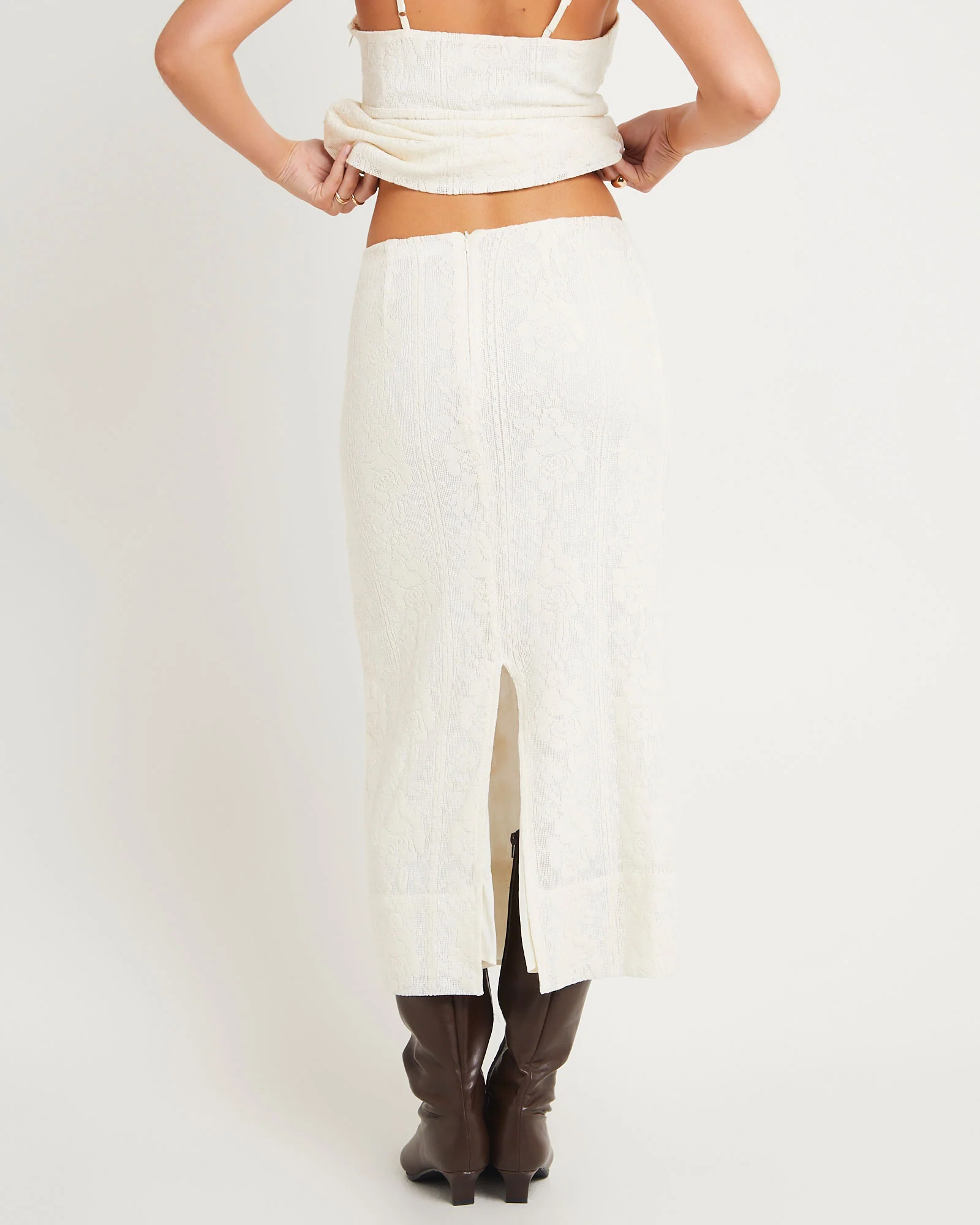 Doiley Lace Midi Skirt - Image 3
