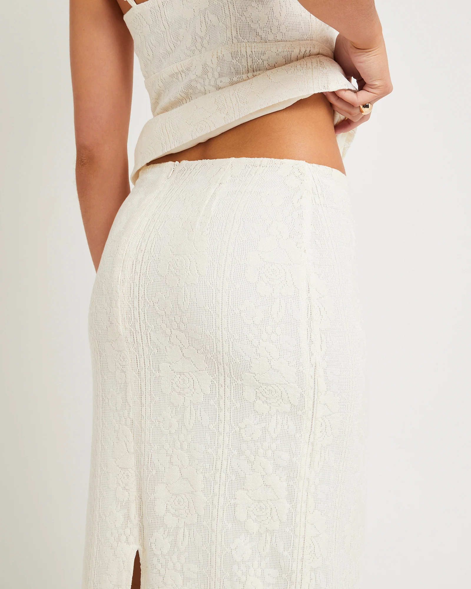 Doiley Lace Midi Skirt - Image 4