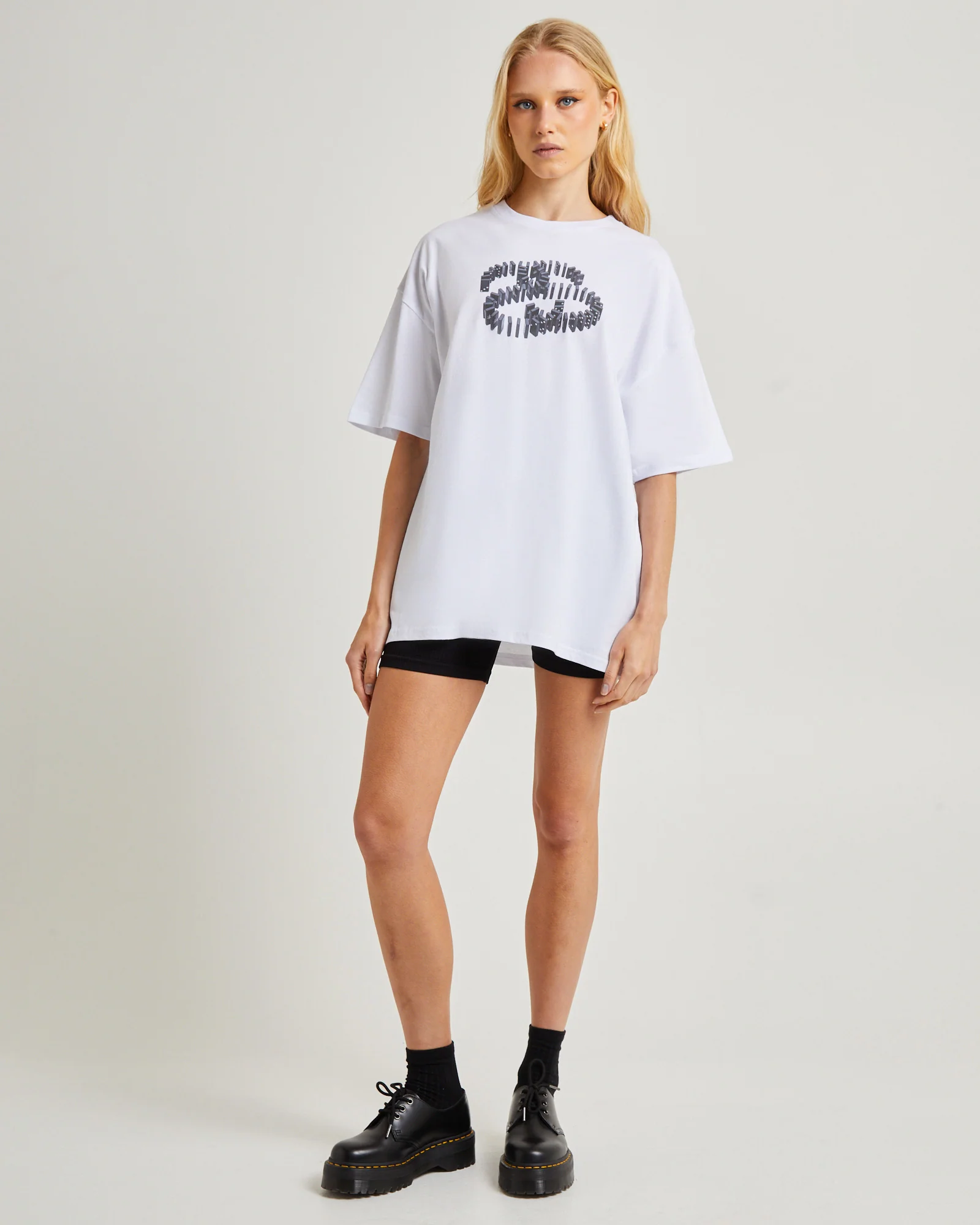 Dominoes Relaxed Short Sleeve T-Shirt White - Image 3