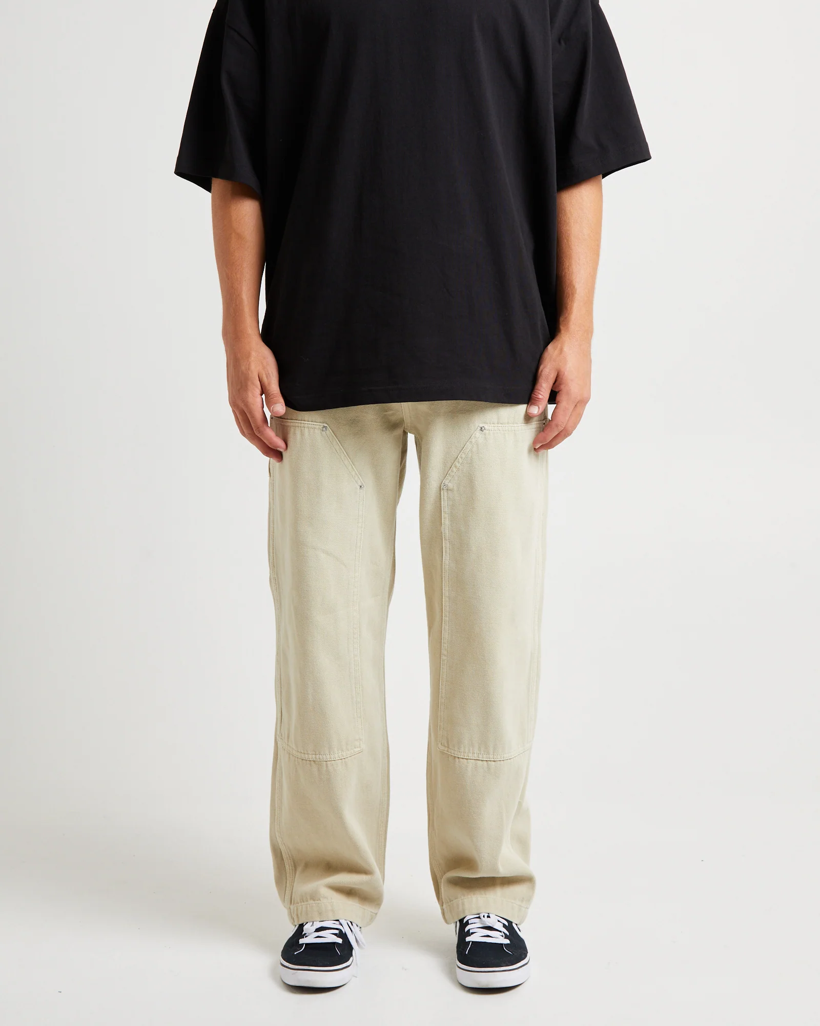 Double Knee Carpenter Pants Used Natural - Image 3