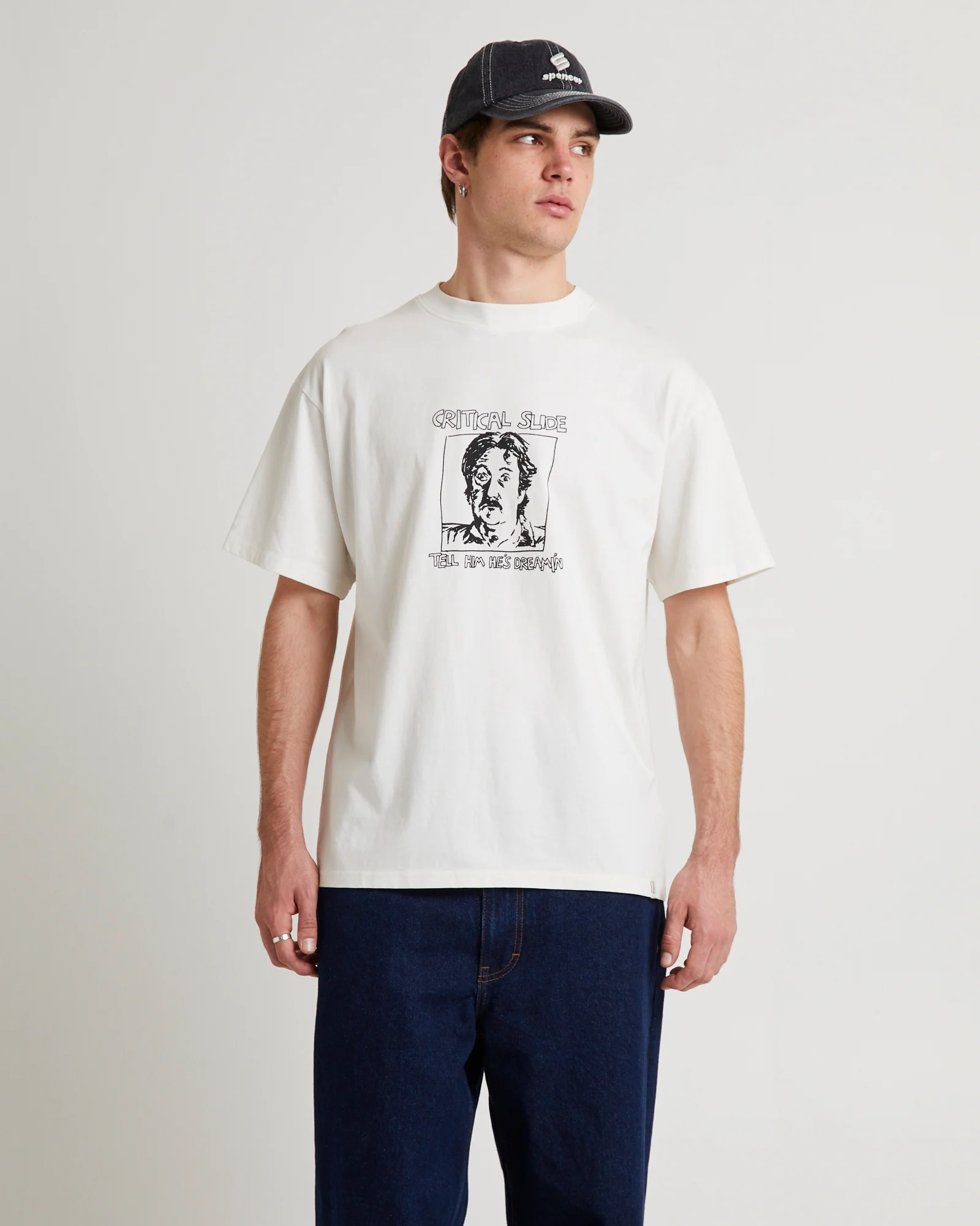 Dreamin Short Sleeve T-Shirt Vintage White