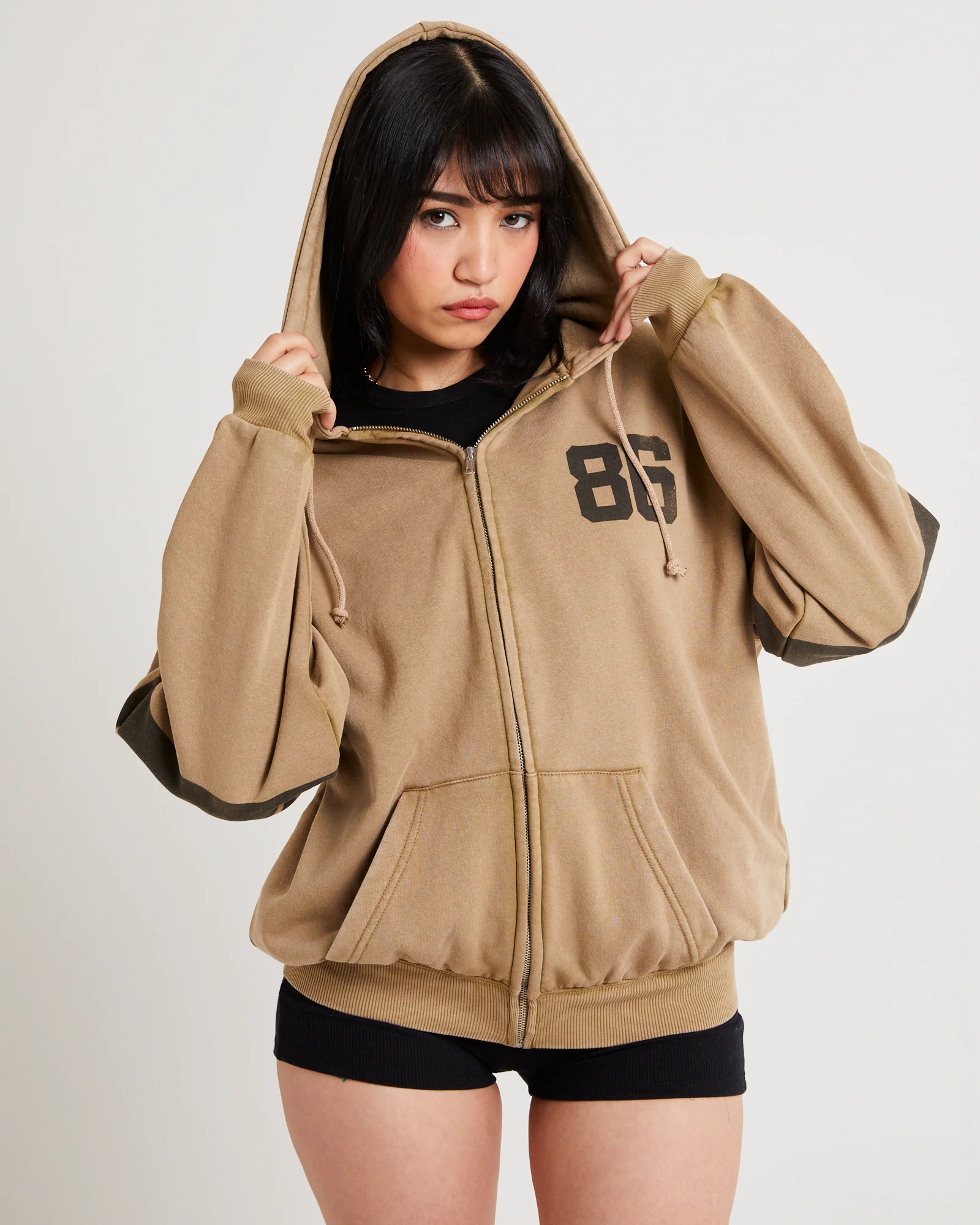 Dusty Zip Through Hoodie