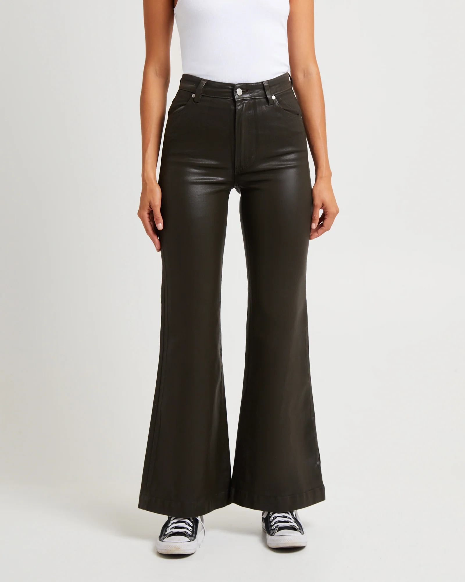 Eastcoast Flare Coated Denim Jeans