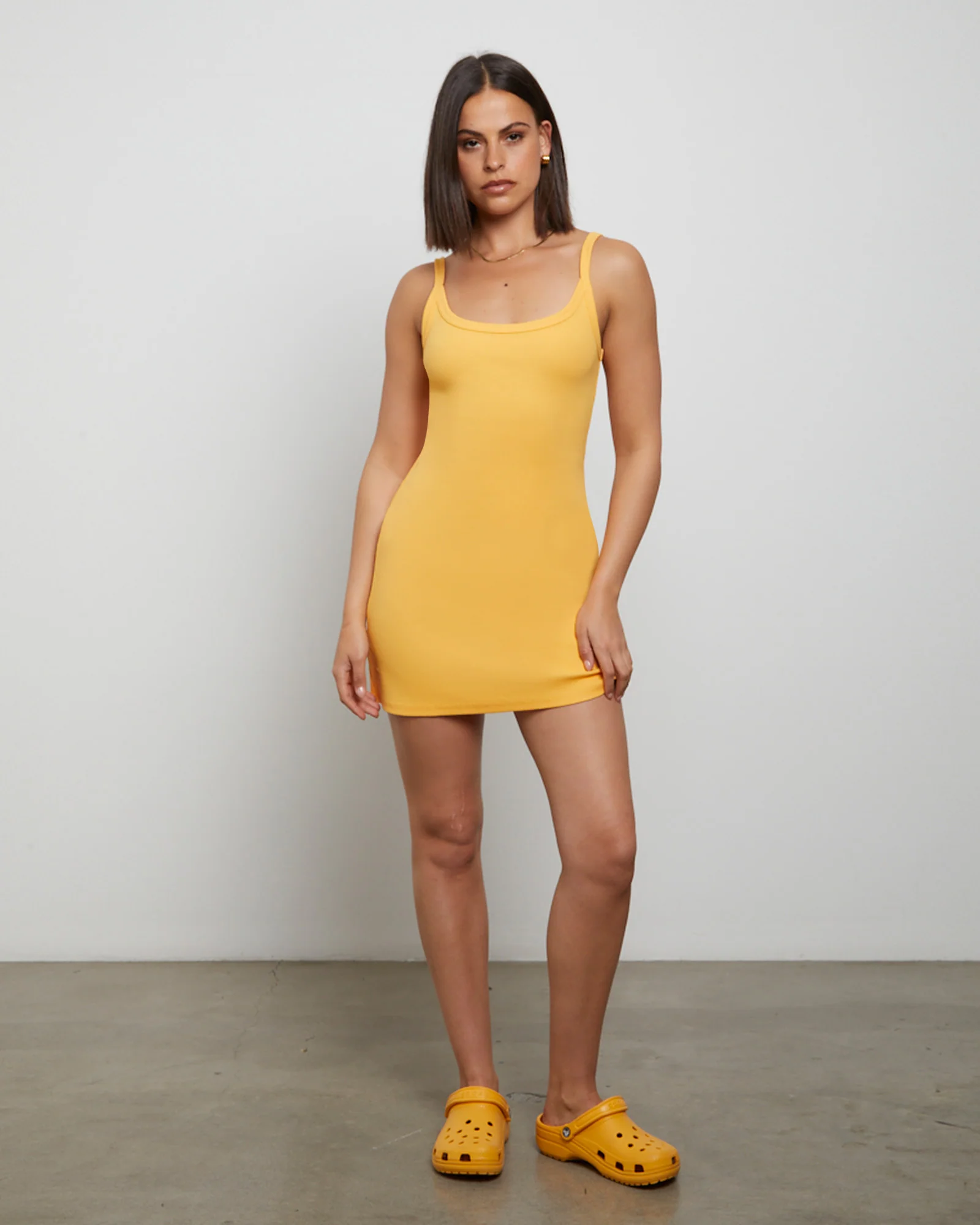 Easy A-Line Mini Dress in Orange - Image 3