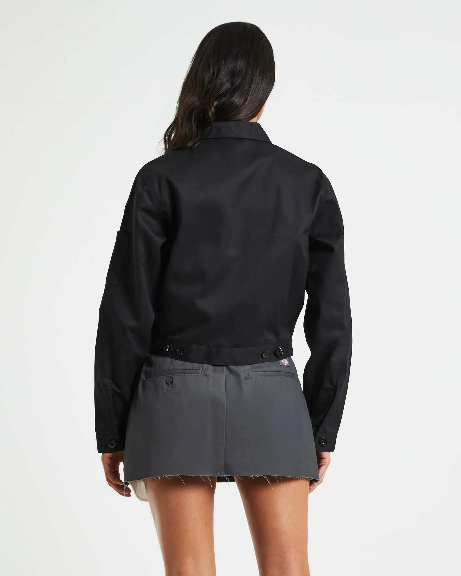 Eisenhower Cropped Jacket Black - Image 2