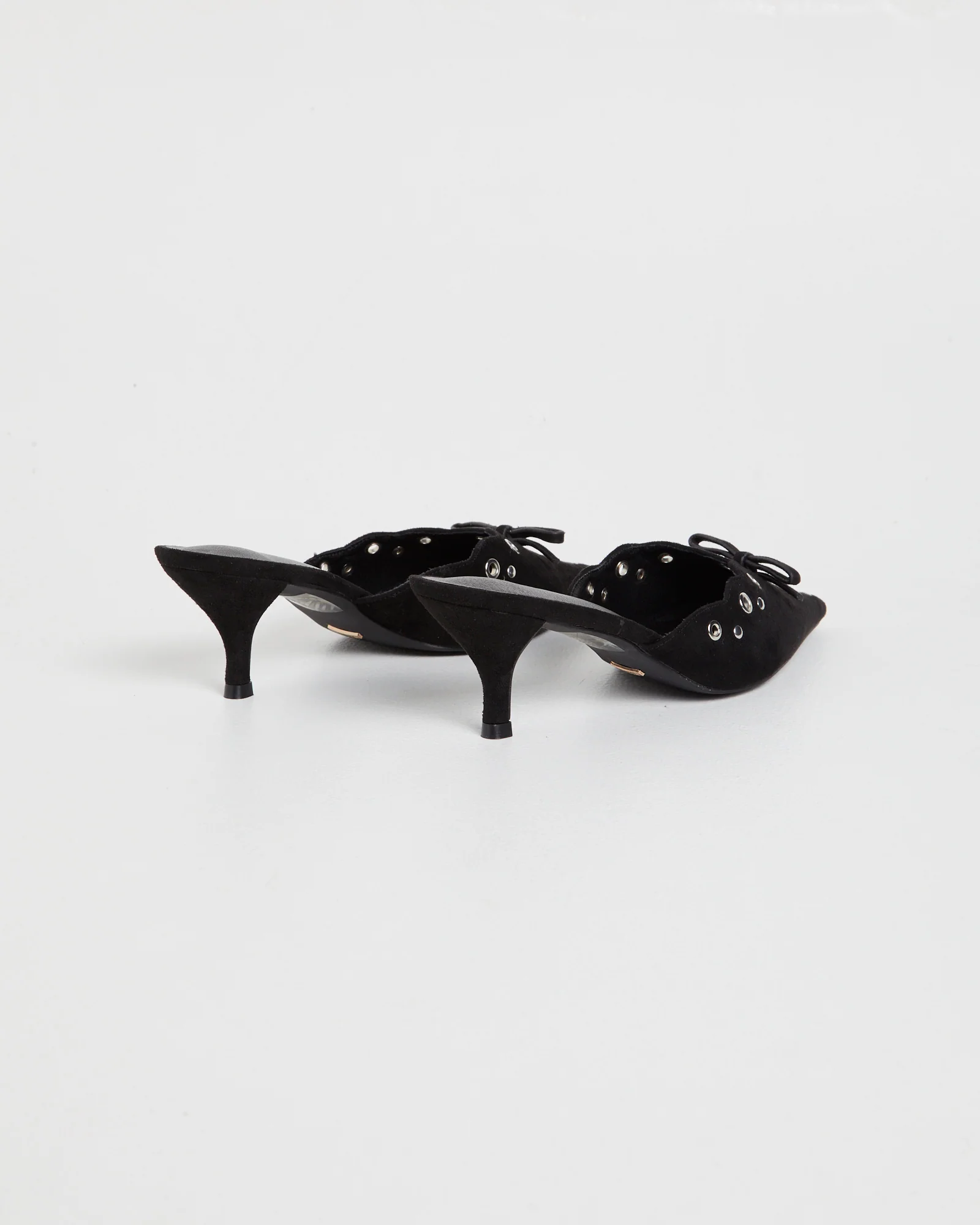 Elio Pointed Mule Black Suede - Image 4