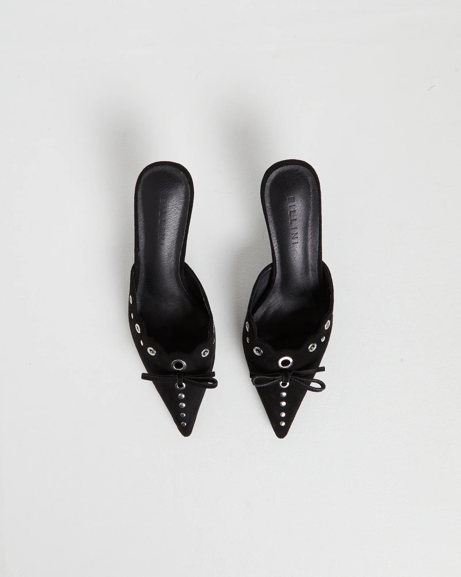 Elio Pointed Mule Black Suede - Image 5