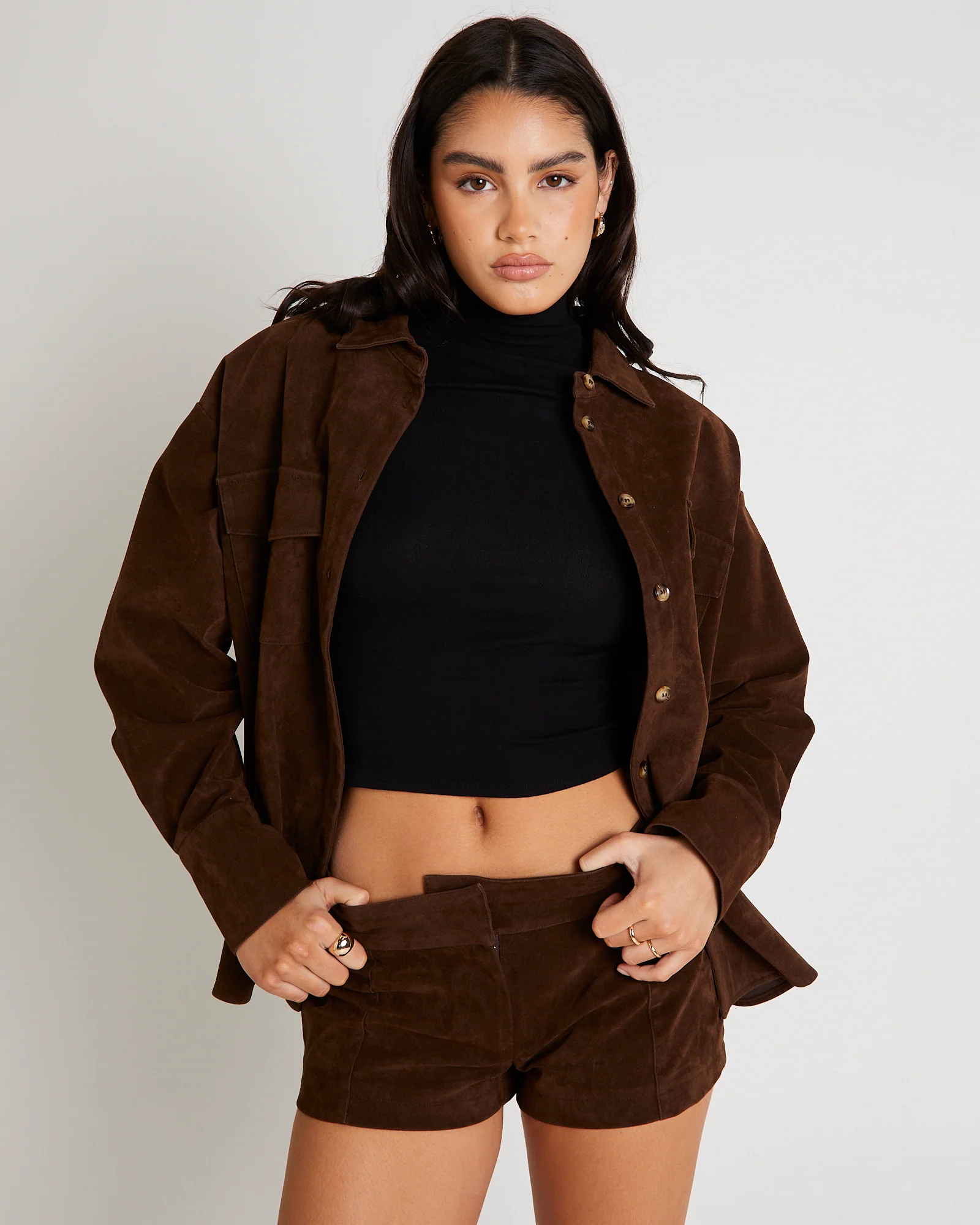 Elle Faux Suede Shirt - Image 2