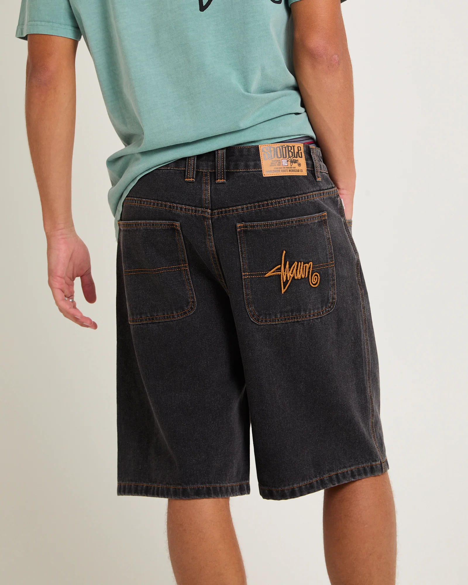 Emb Denim Standard Shorts - Image 2