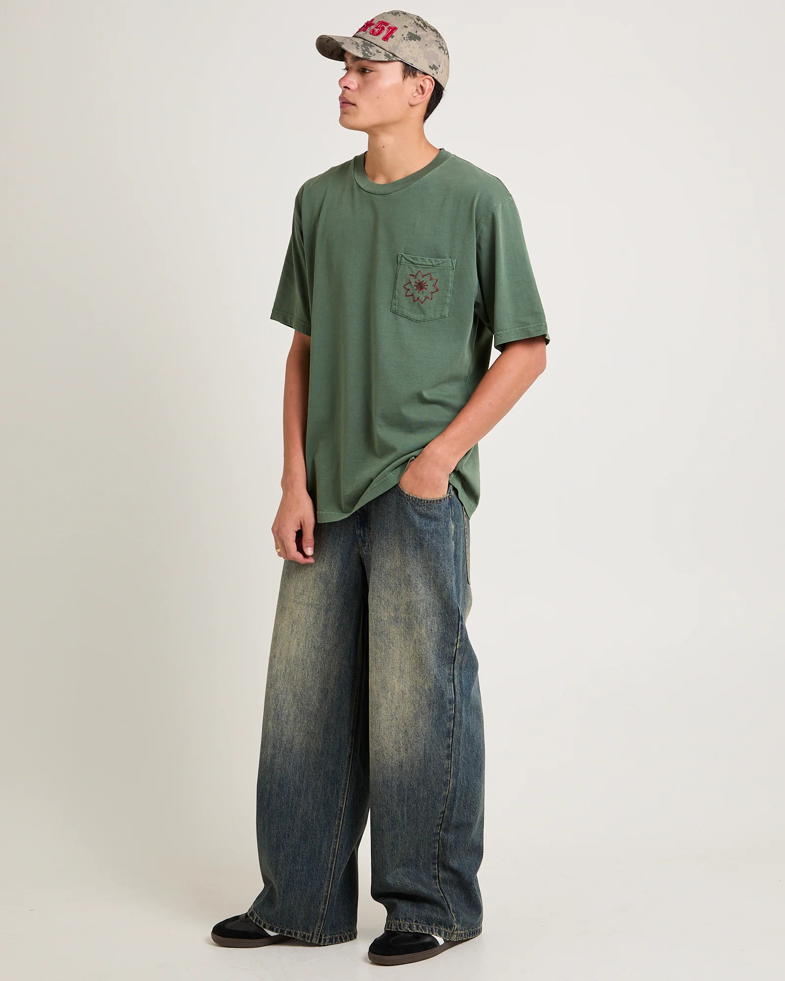 Embroider Pocket T-Shirt - Image 4
