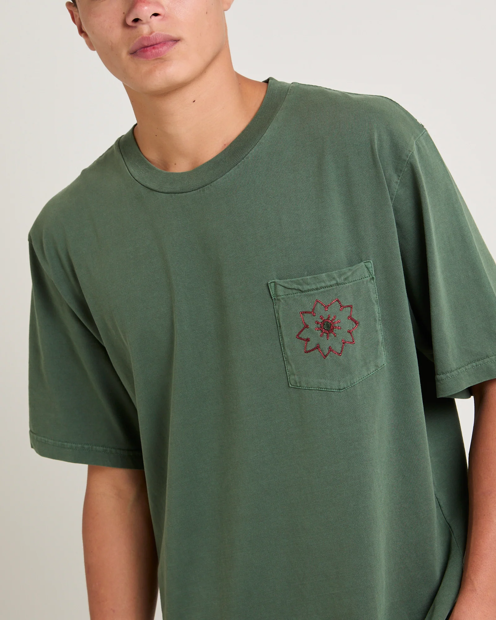 Embroider Pocket T-Shirt - Image 5