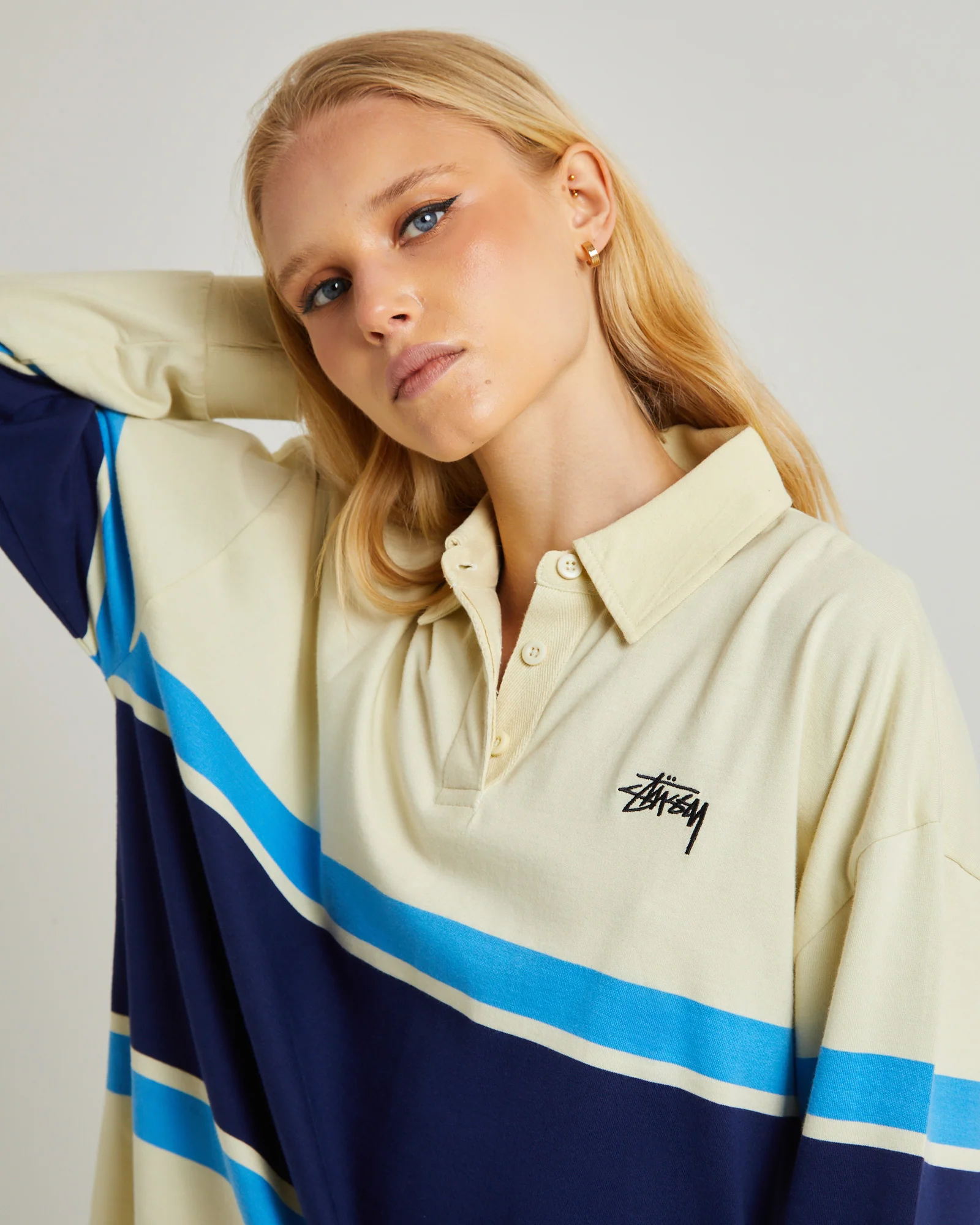 Engineered Stripe Long Sleeve Rugby Shirt - Image 5