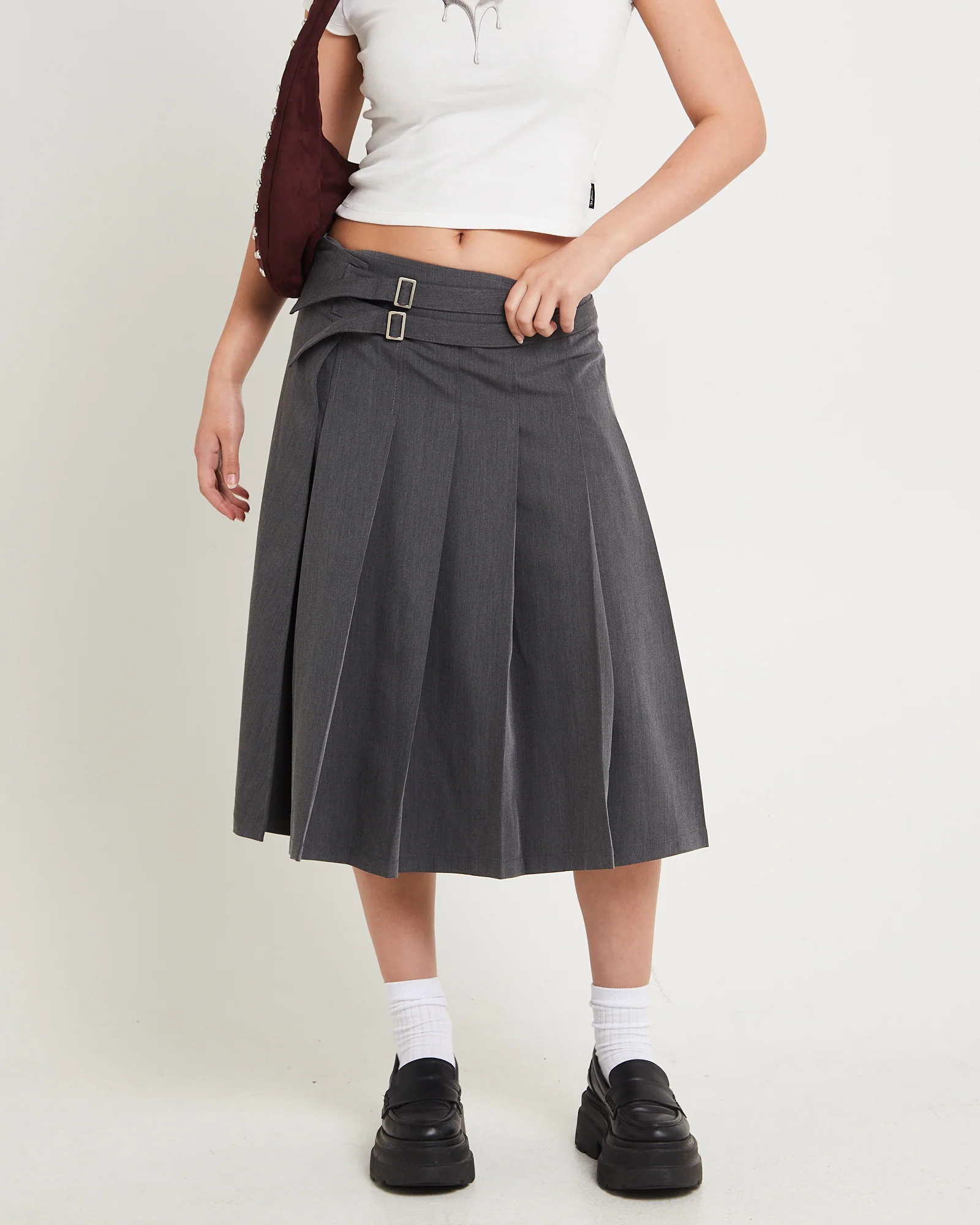 Eriksen Pleated Midi Skirt - Image 3