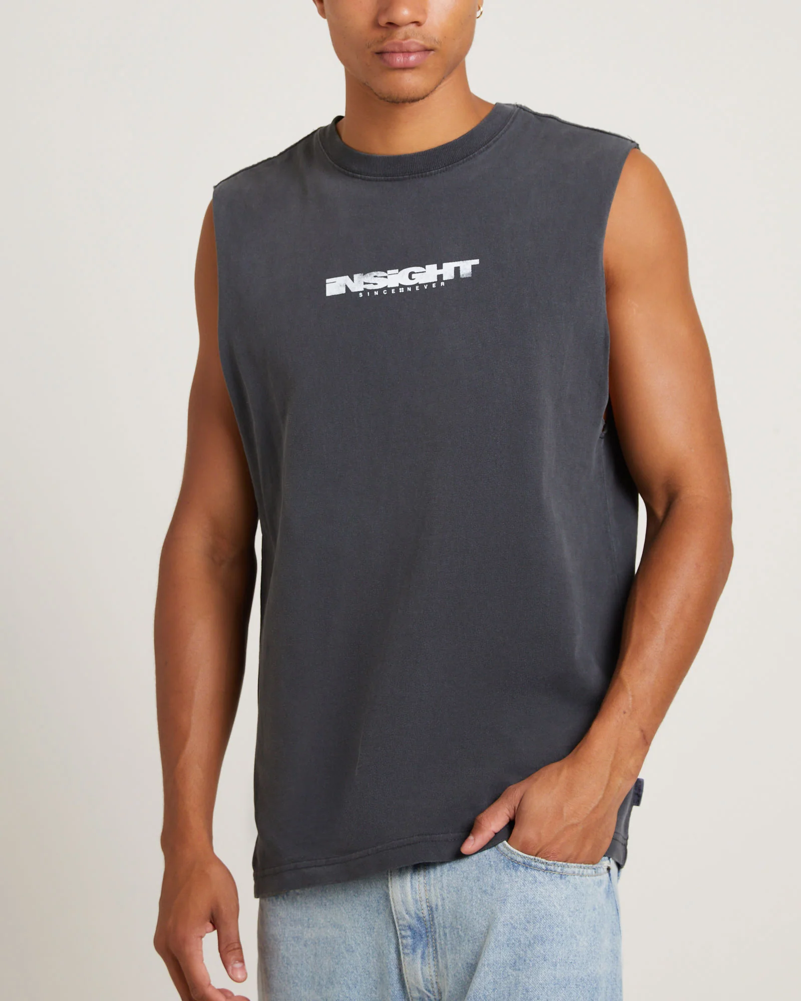 Establish Muscle Tank Tee in Vintage Black - Image 5
